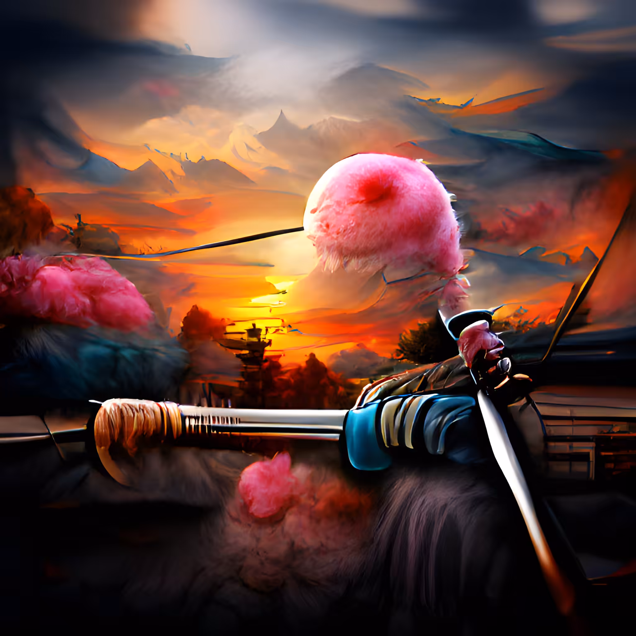 Cotton Candy Katana #04
