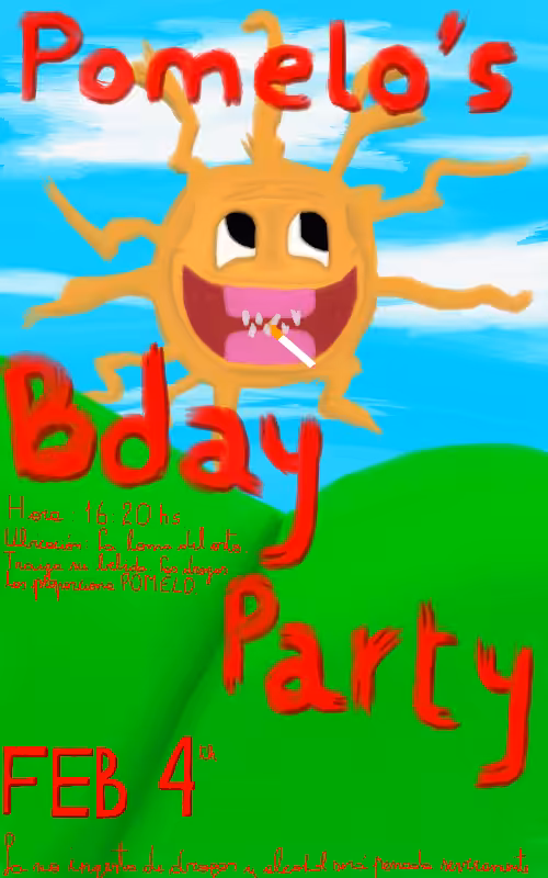 Pom's Party Invitation