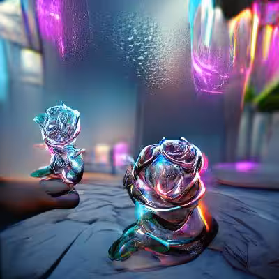 Dancing Glass Roses