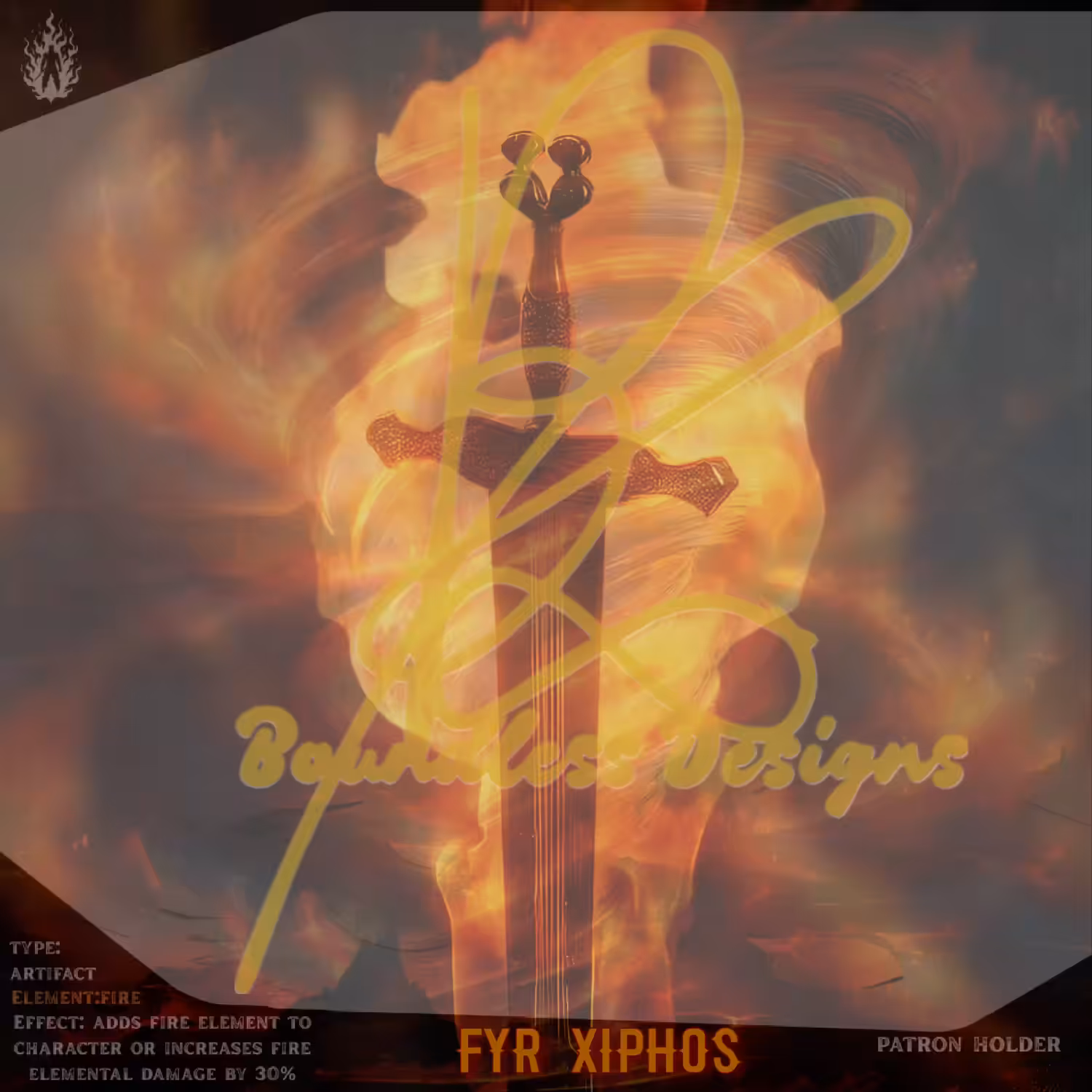 FYR XIPHOS SIGNED (NO PATRON NAME ETCHED) (WITH UNLOCKABLE CONTENT PATRON NAME ETCHED VERSION WITH NO SIGNATURE)