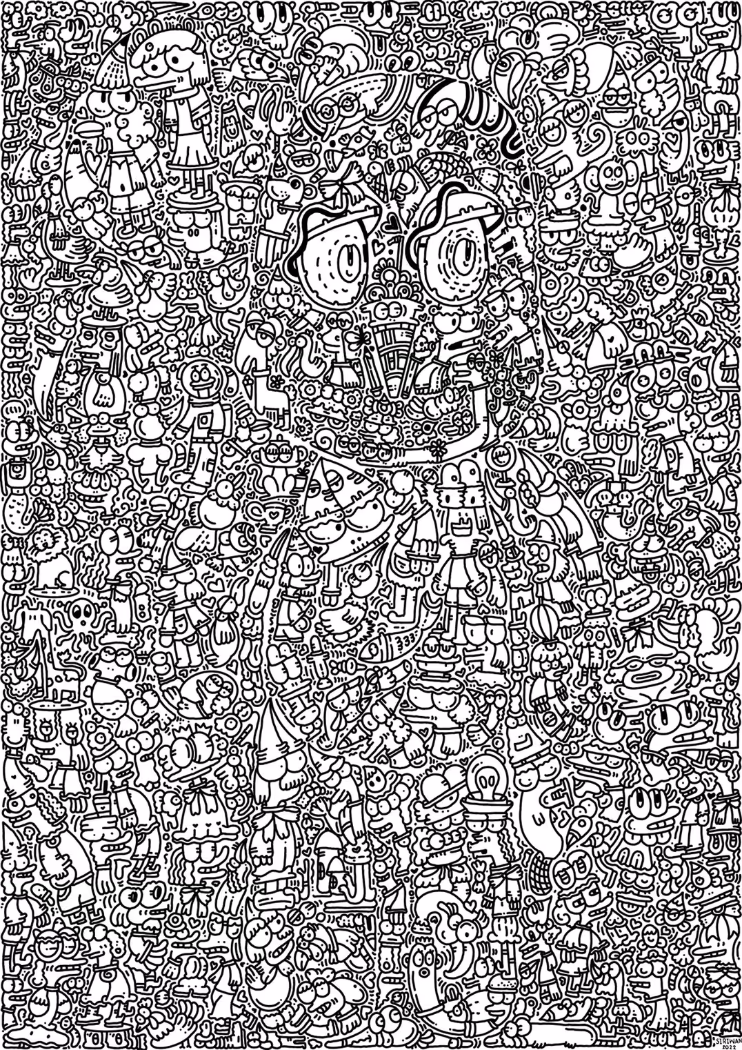 imaginary animal doodle