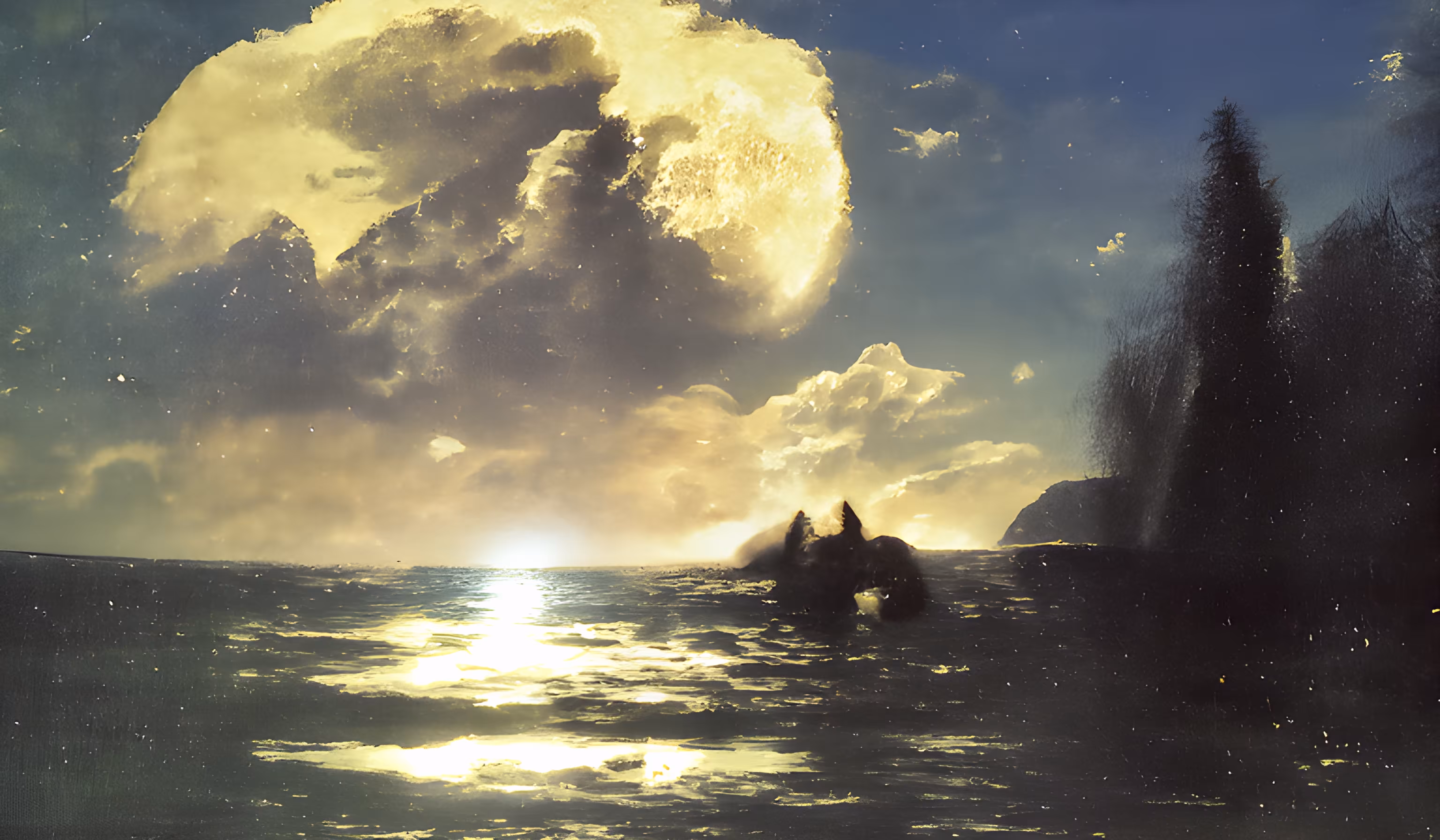 works: Sundown at sea