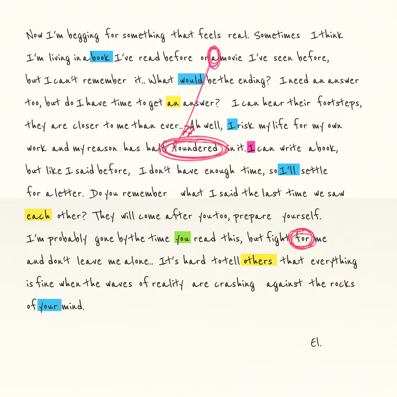 Conspiracy Theory Vol.2: a letter #57