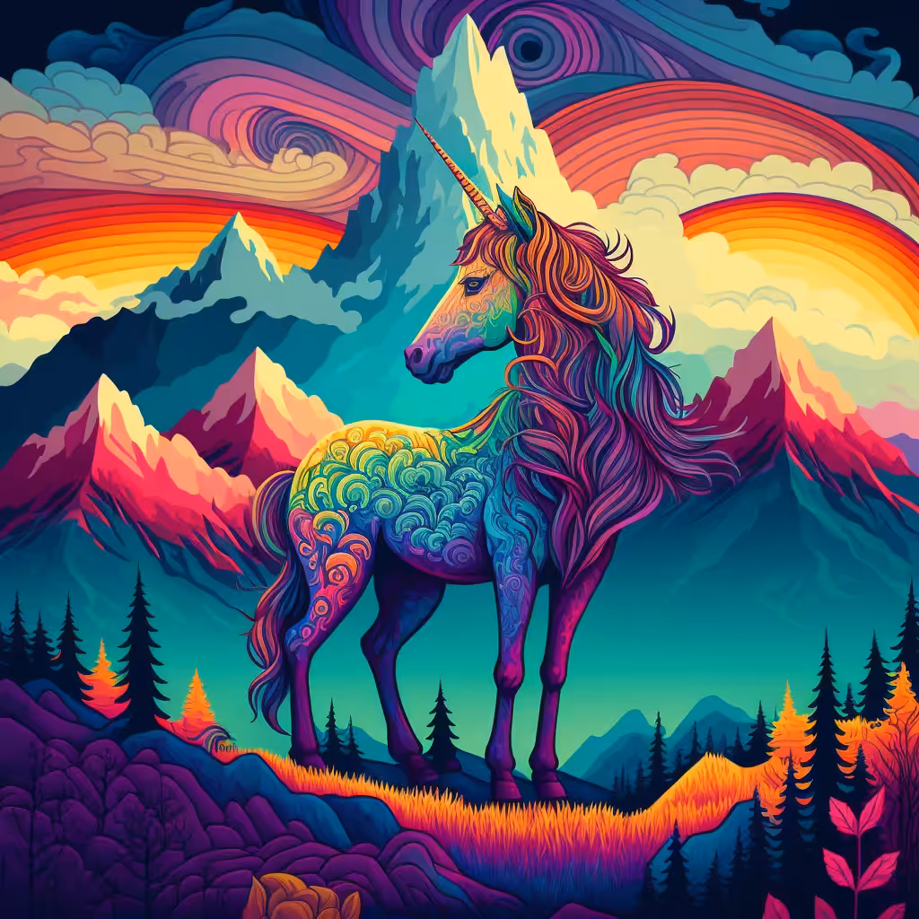 Psychedelic Art: Psychedelic Unicorn