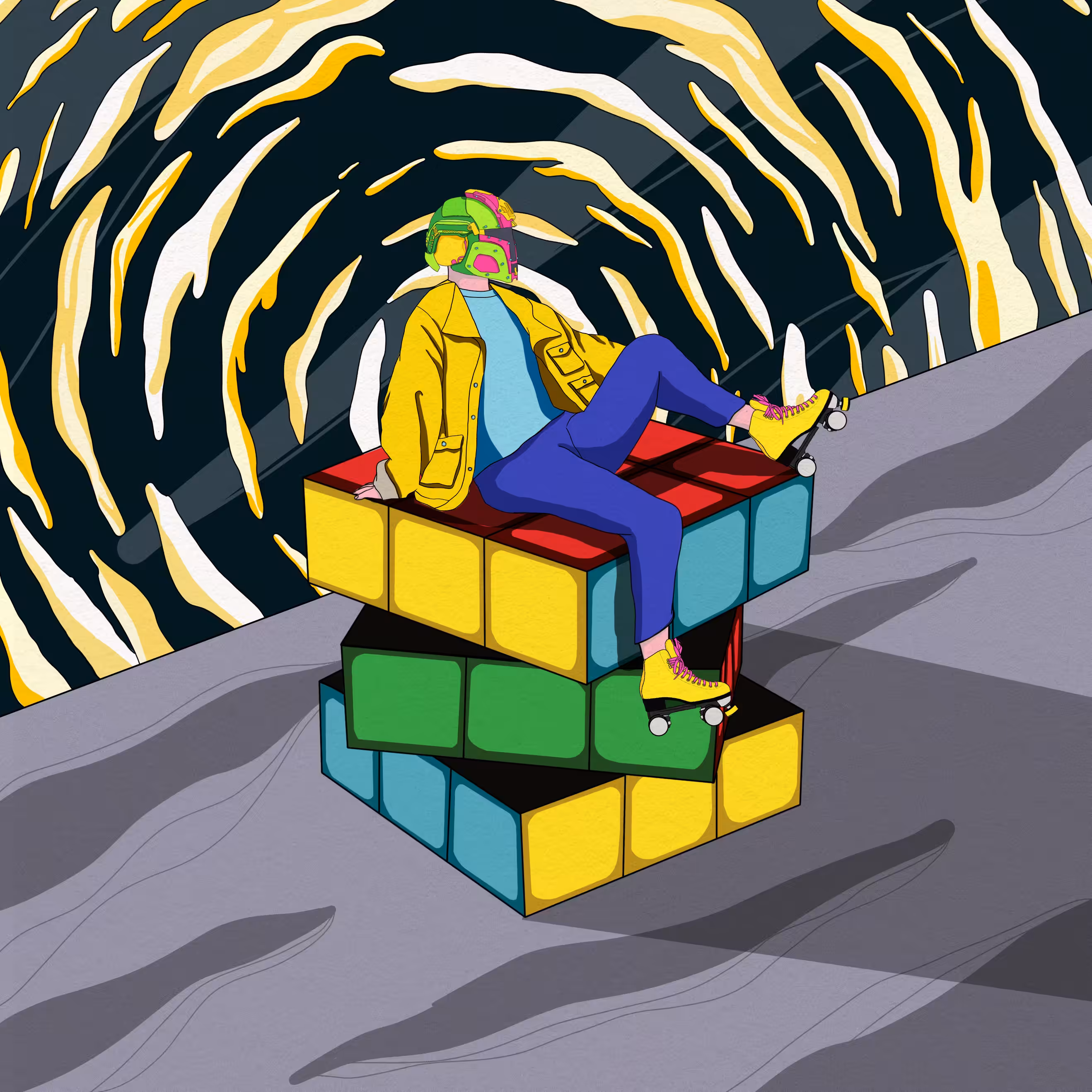 Kara with the Rubik