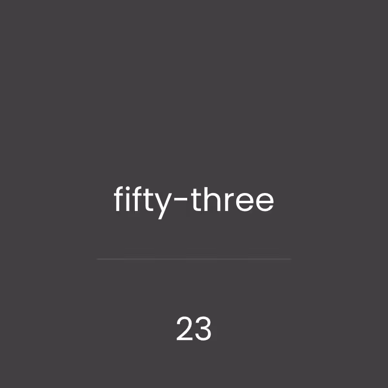 aoon - alphabetical order of numbers #23