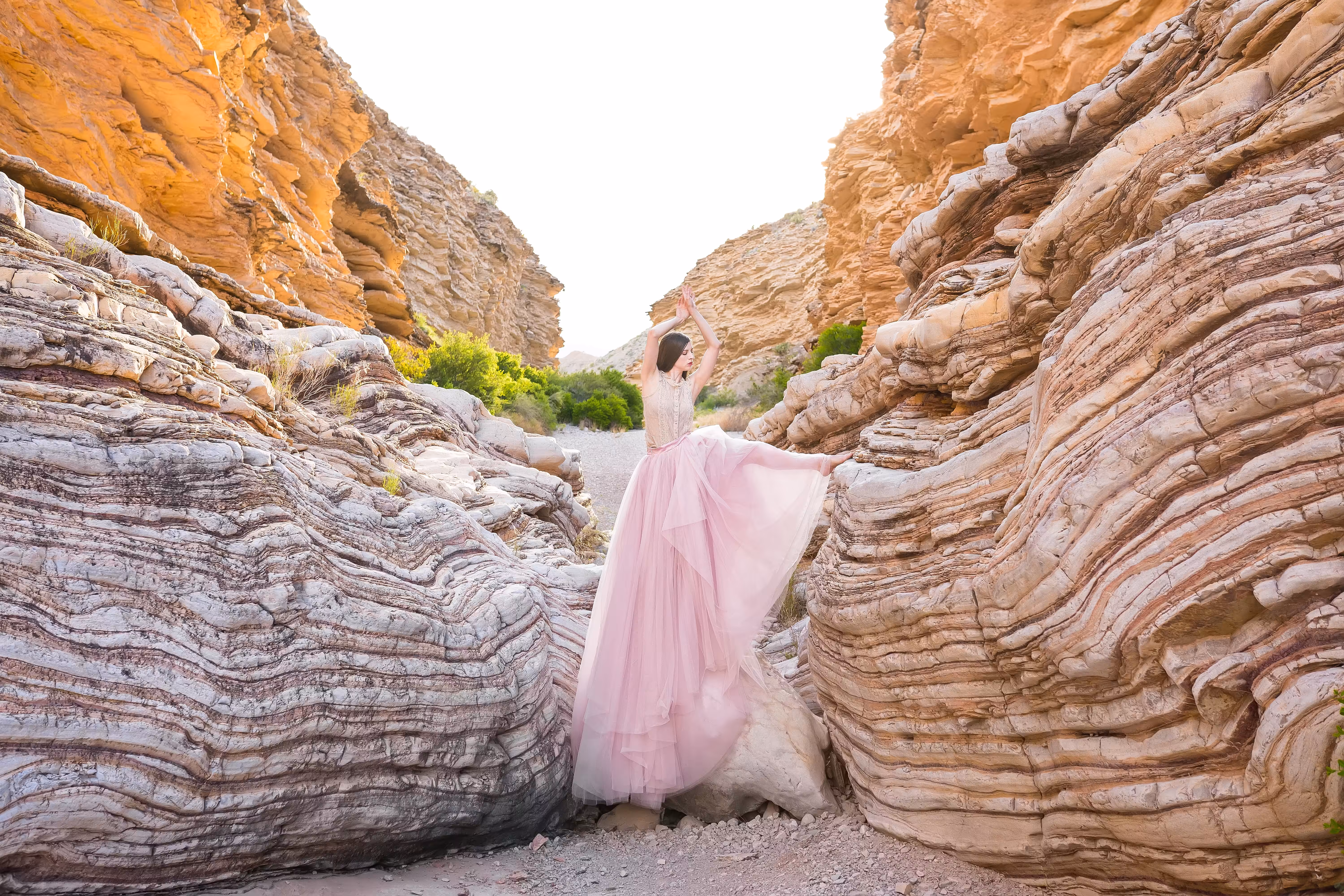 Blushing Beauty: A Woman in Pink