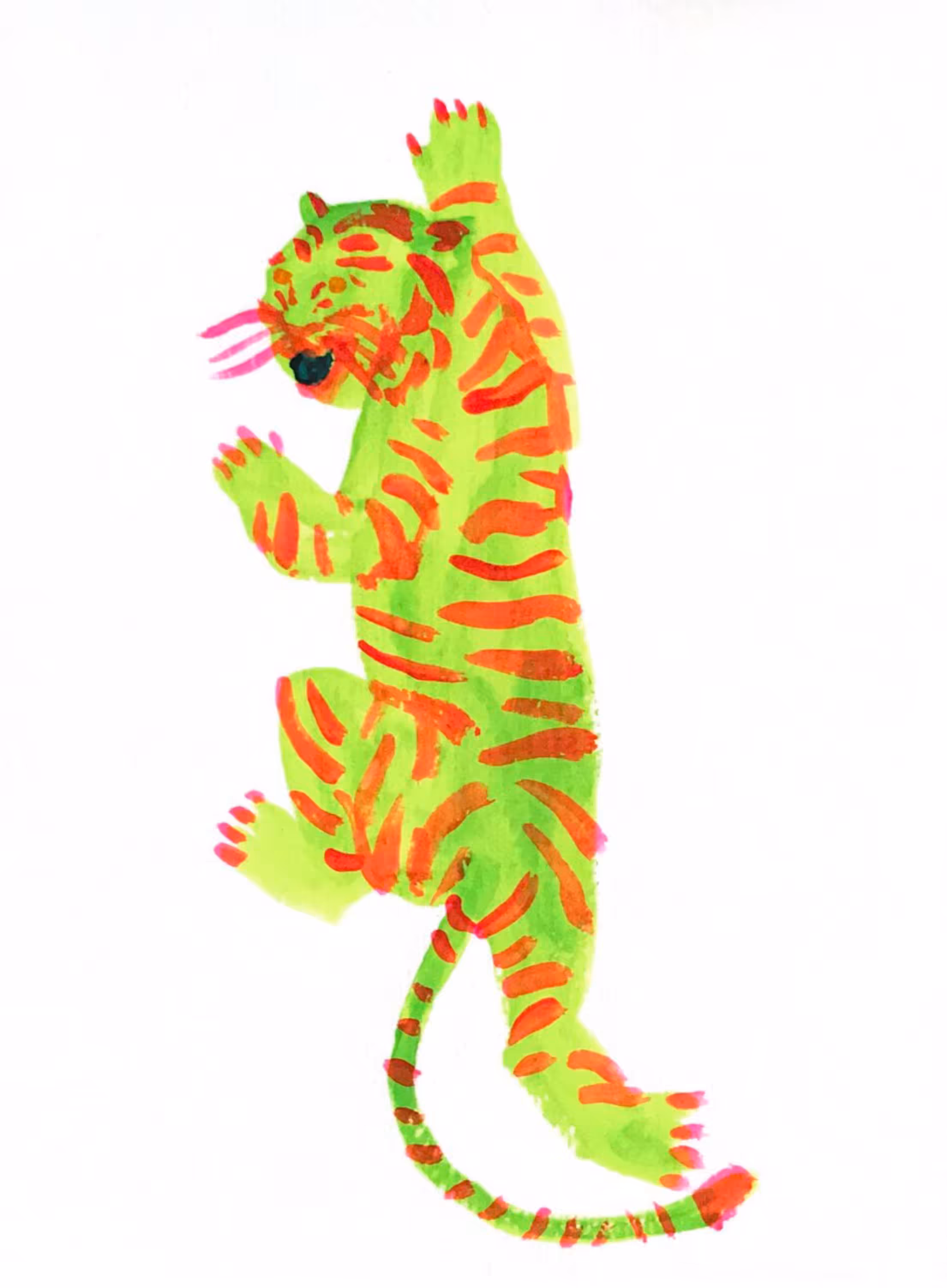 Green and Orange Tiger