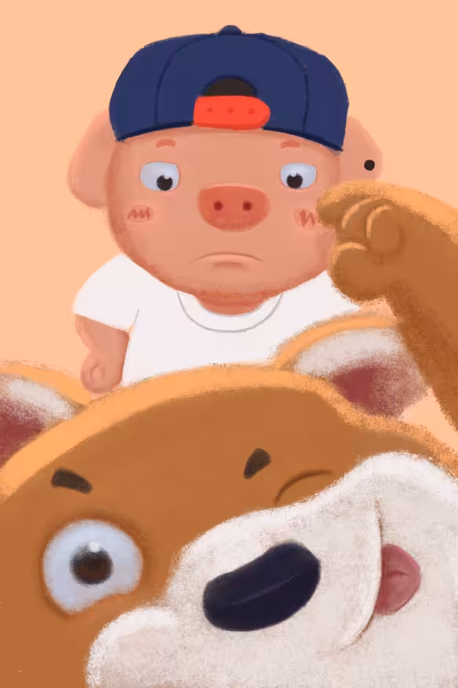 Teasing pig!