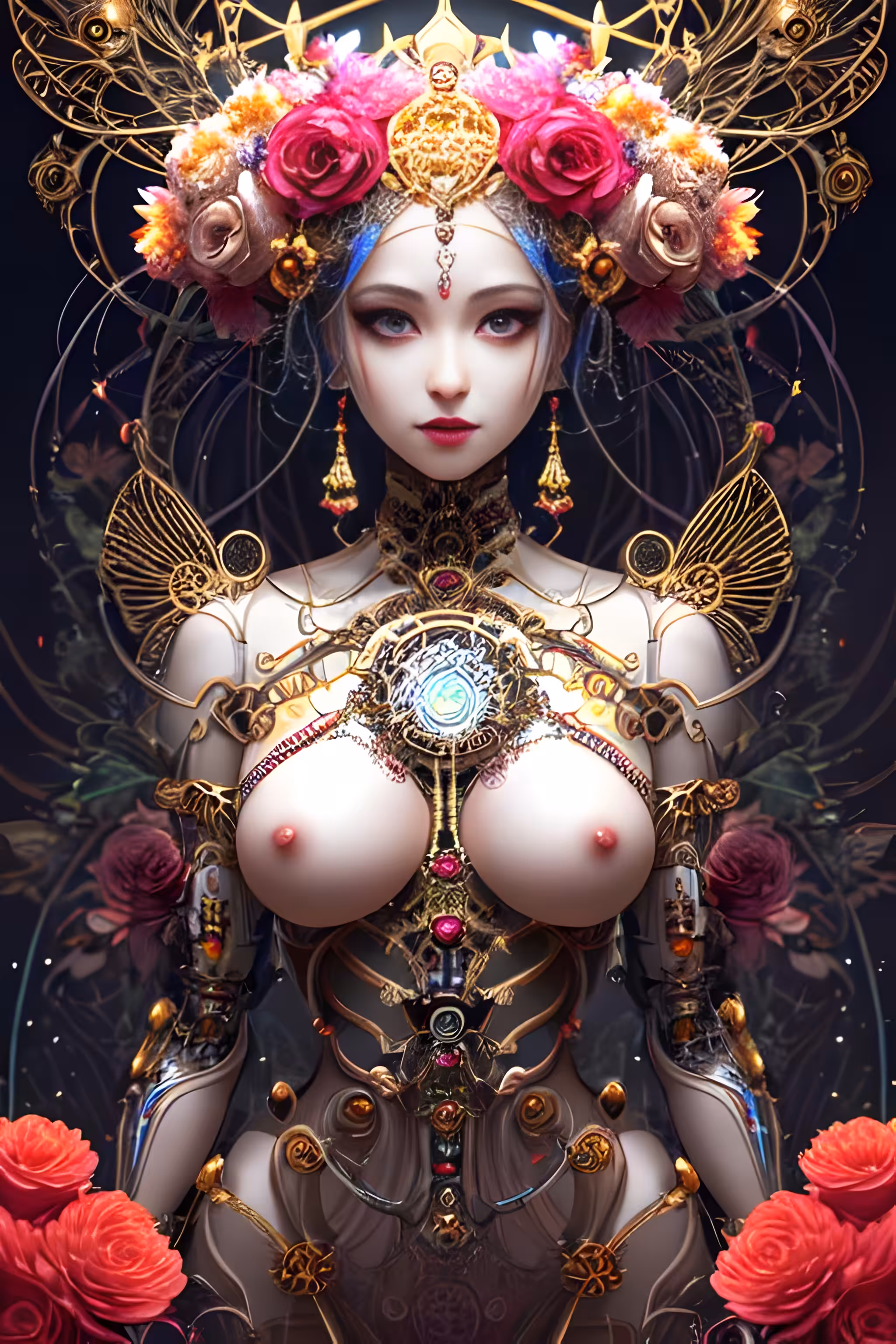 Ai Girl & Flowers
