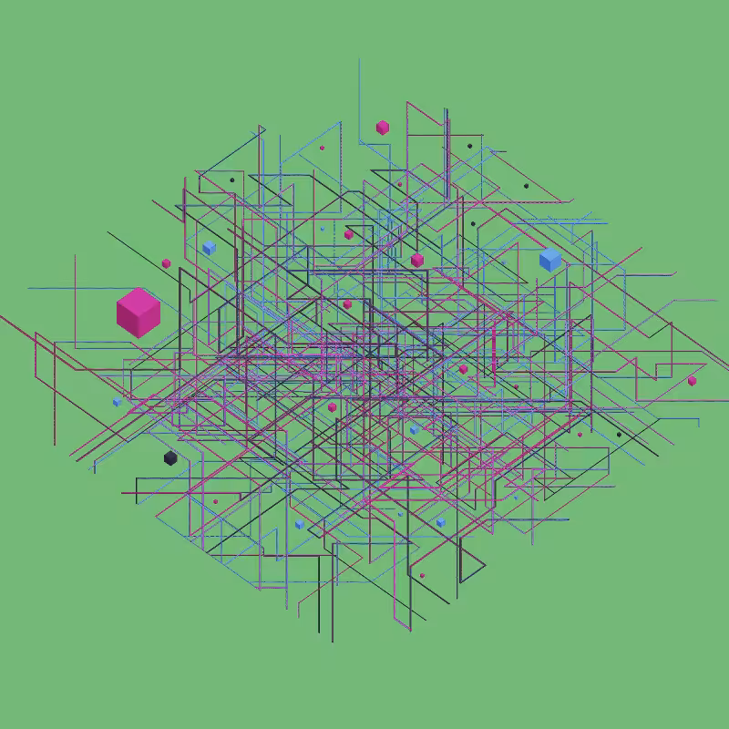 Luminous Streaks and cubes #18