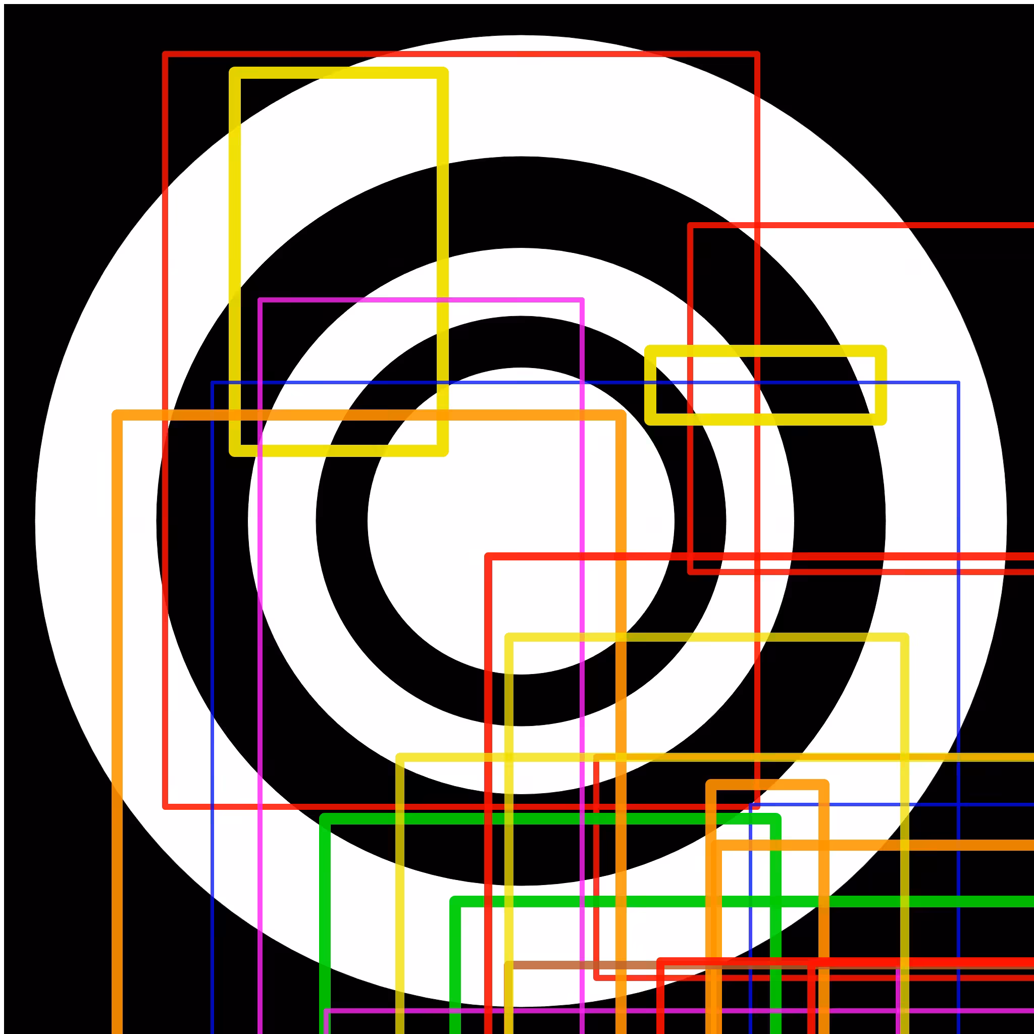 Study in Seven Coloured Strokes (+ B & W) #1