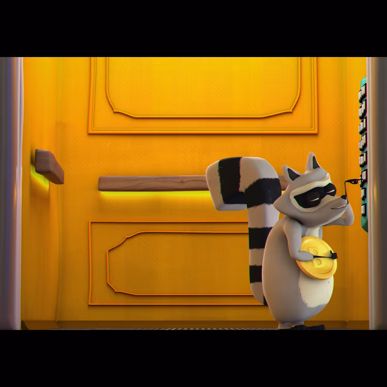 "Raccoon With Bitcoin" Animated Short Shot! 1/4
