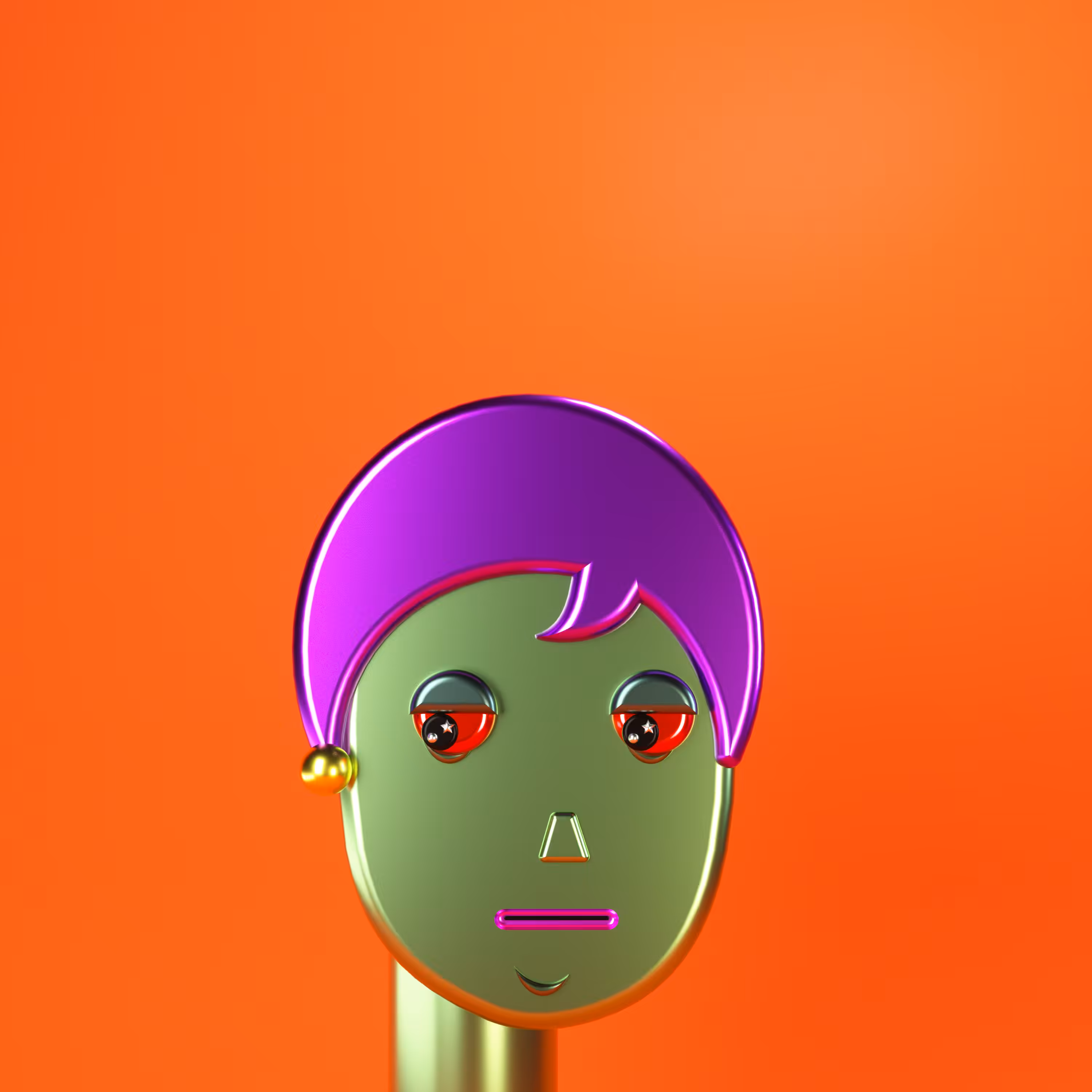 3D Chrome Punk Babies #007