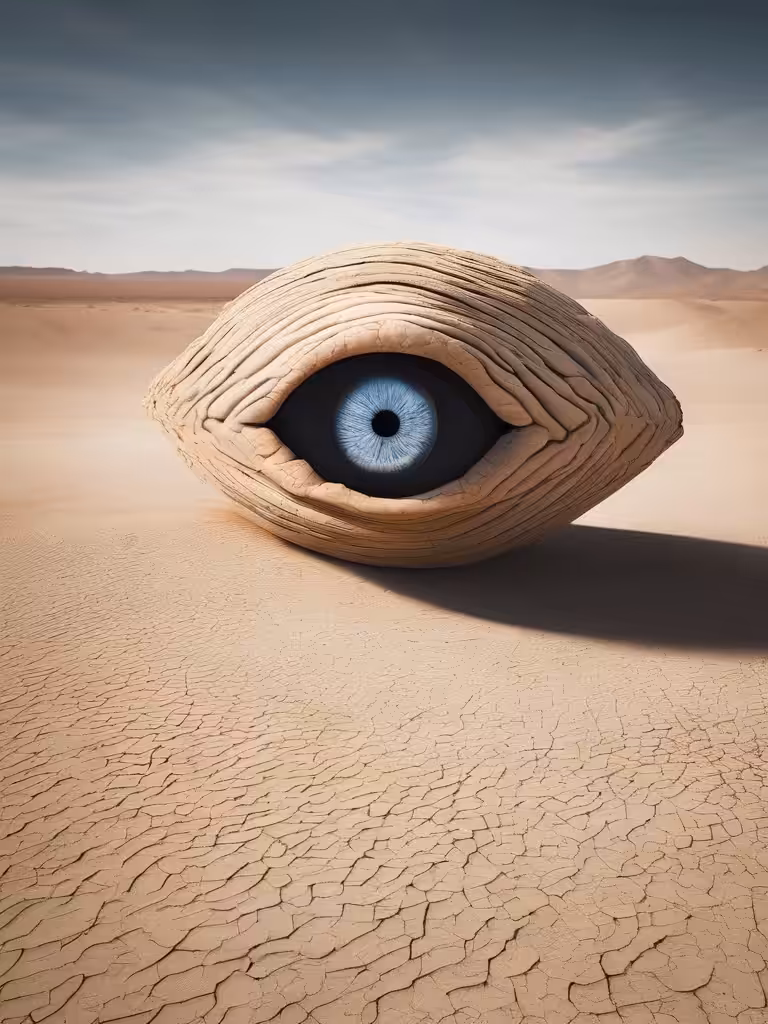 1 eye 👁️ in desert 🌵 