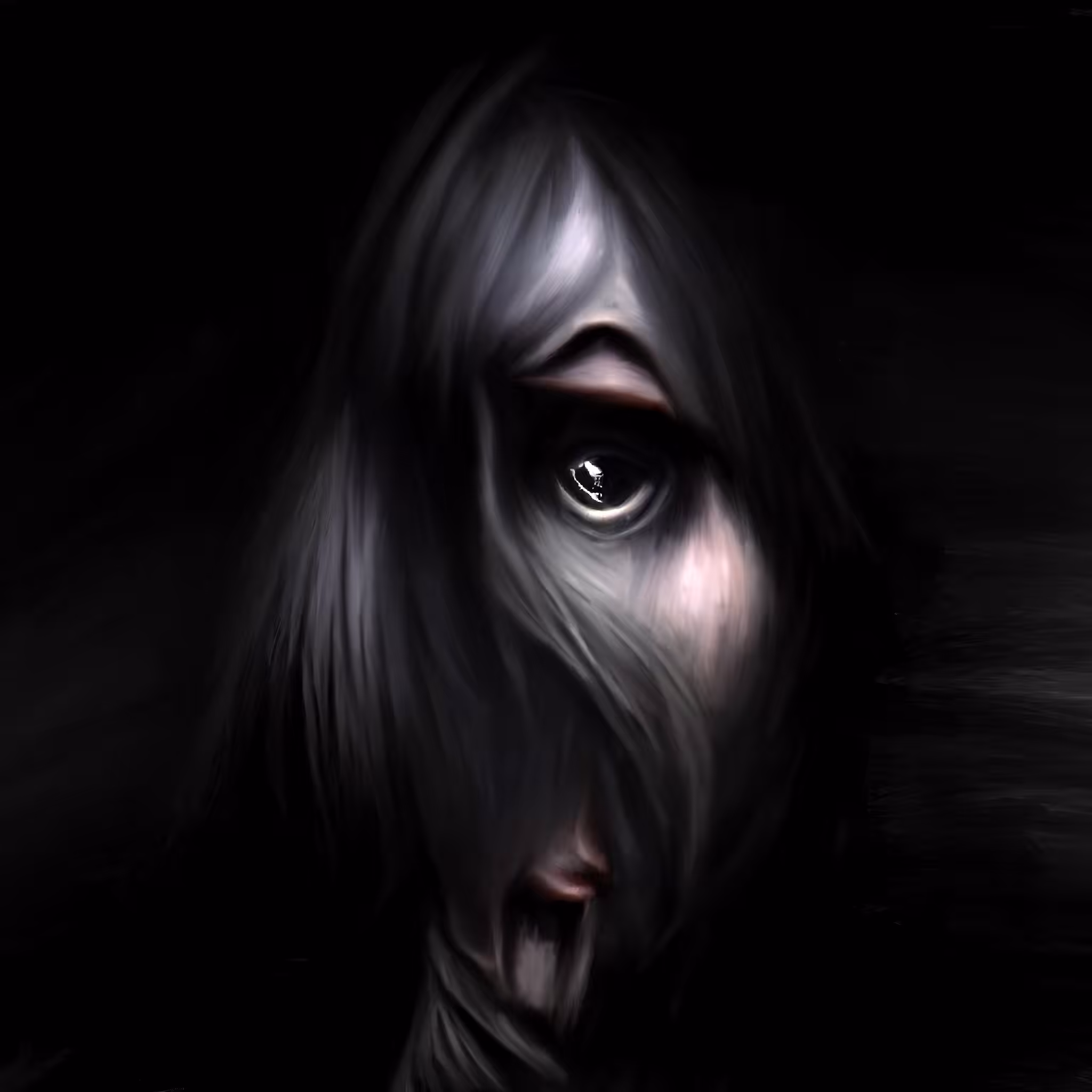 the face in the dark