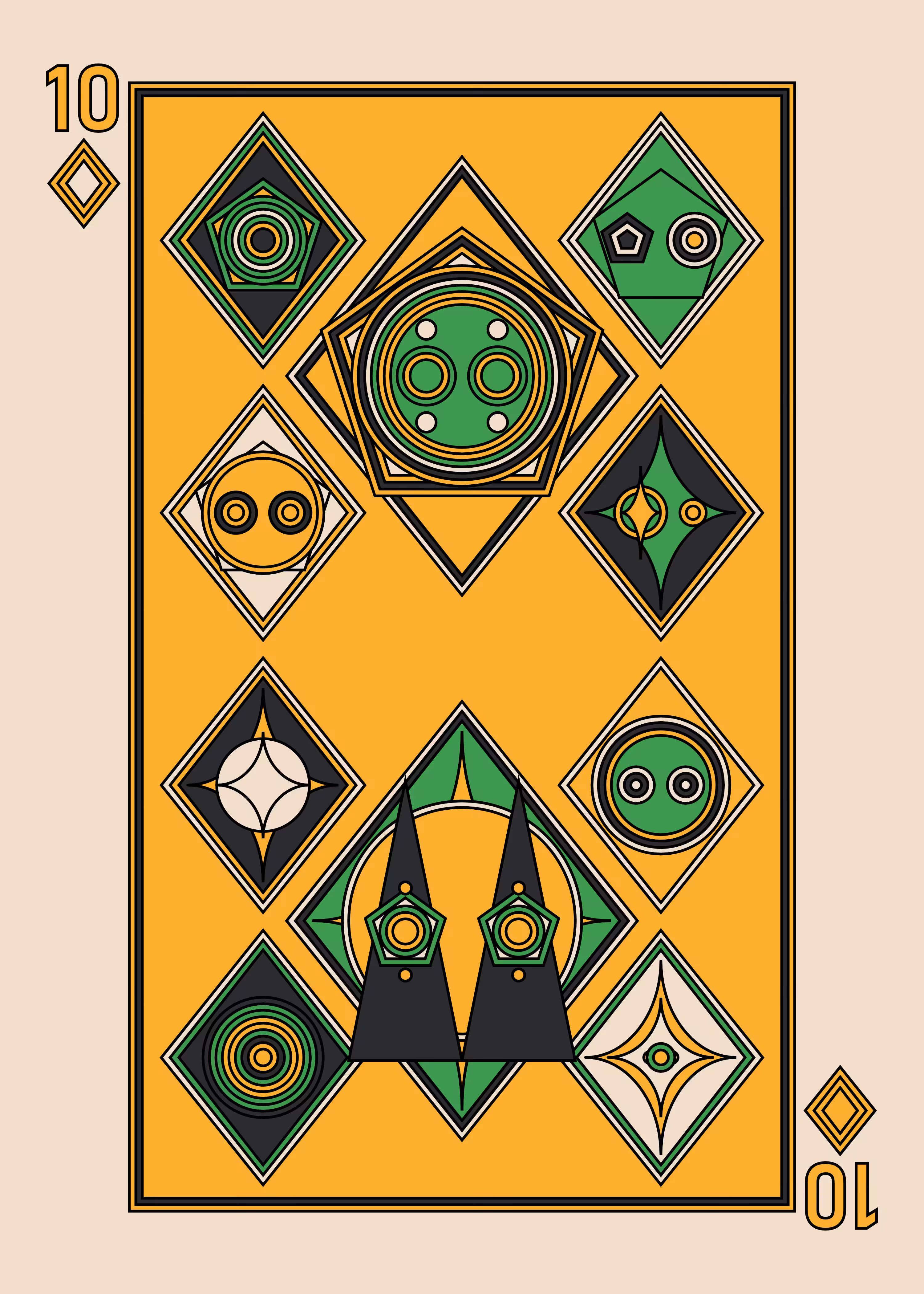Ten of Diamonds Dark