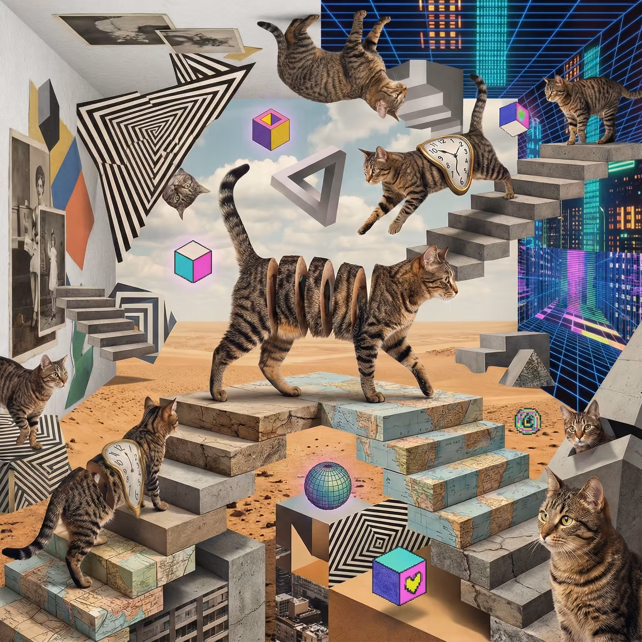abstract cats #13