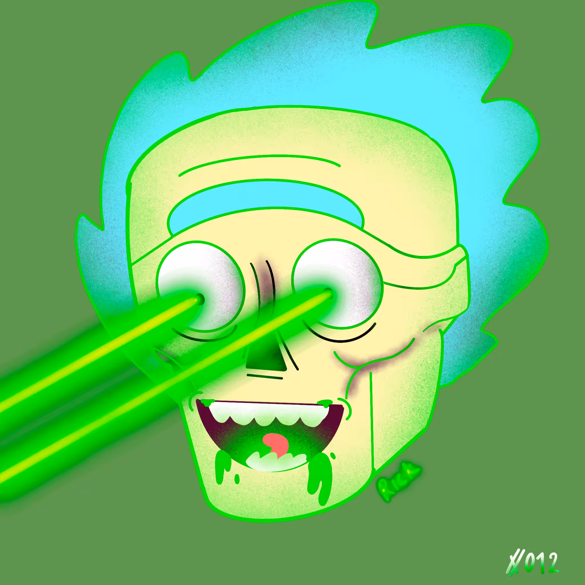 Crypto Skull #12 :Rick laser eyes
