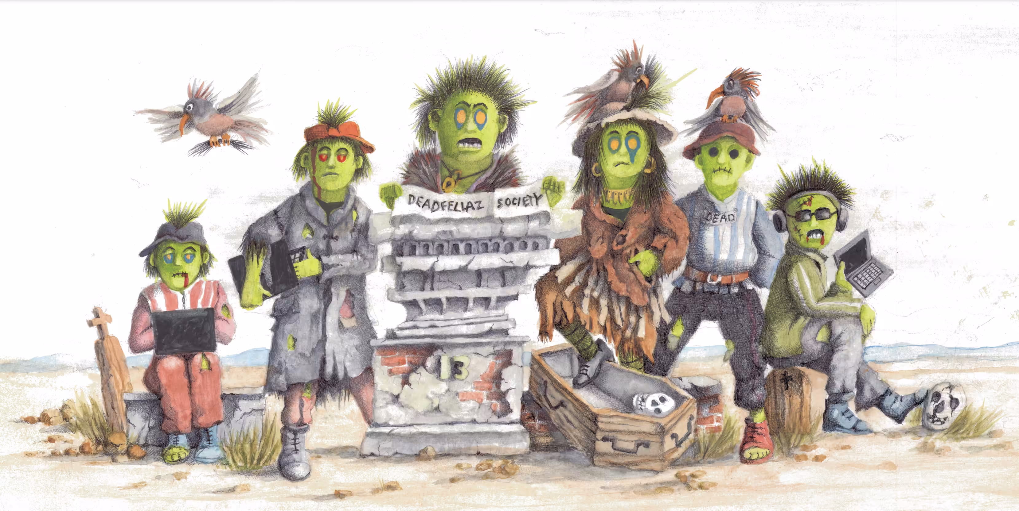 Leslie Binns x Deadfellaz Draw the Undead 2021