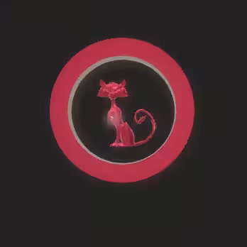 Single Edition Art 1 - Pink Hidden Cat
