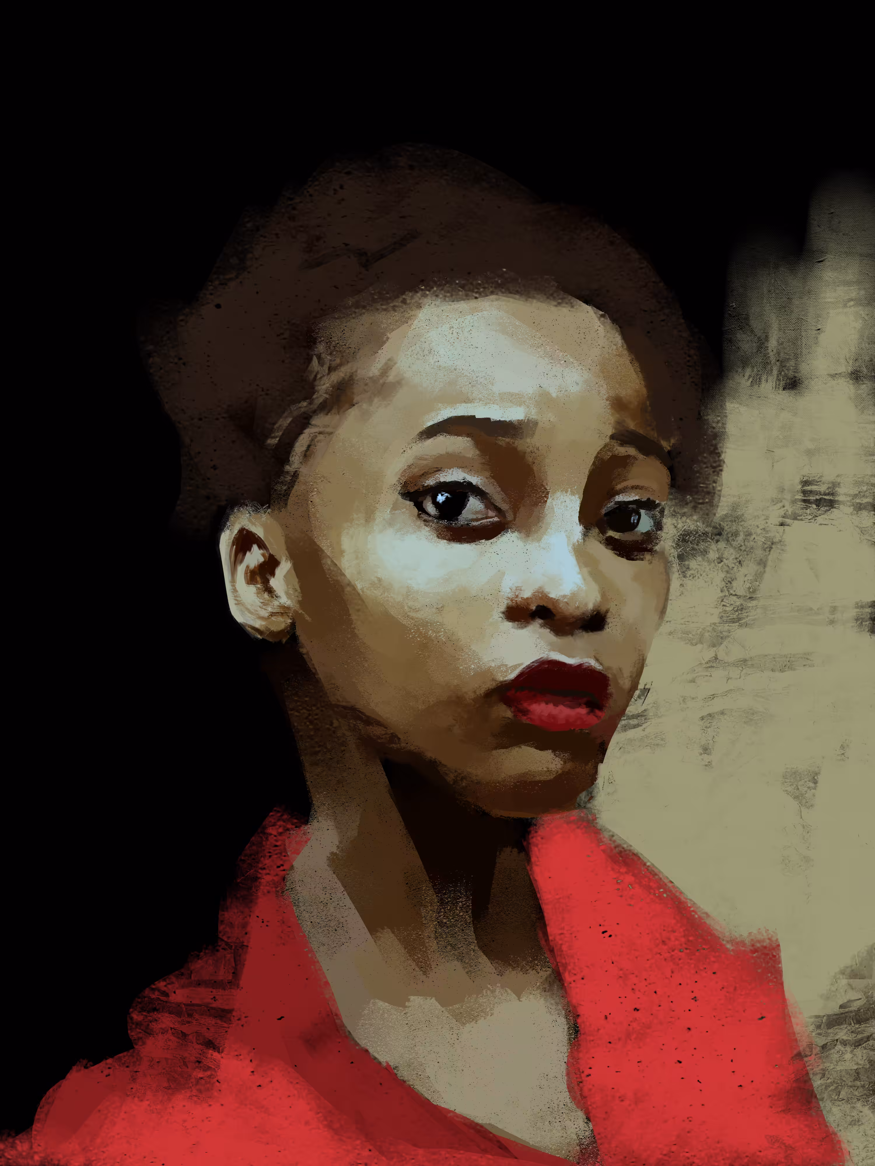 Portrait in red