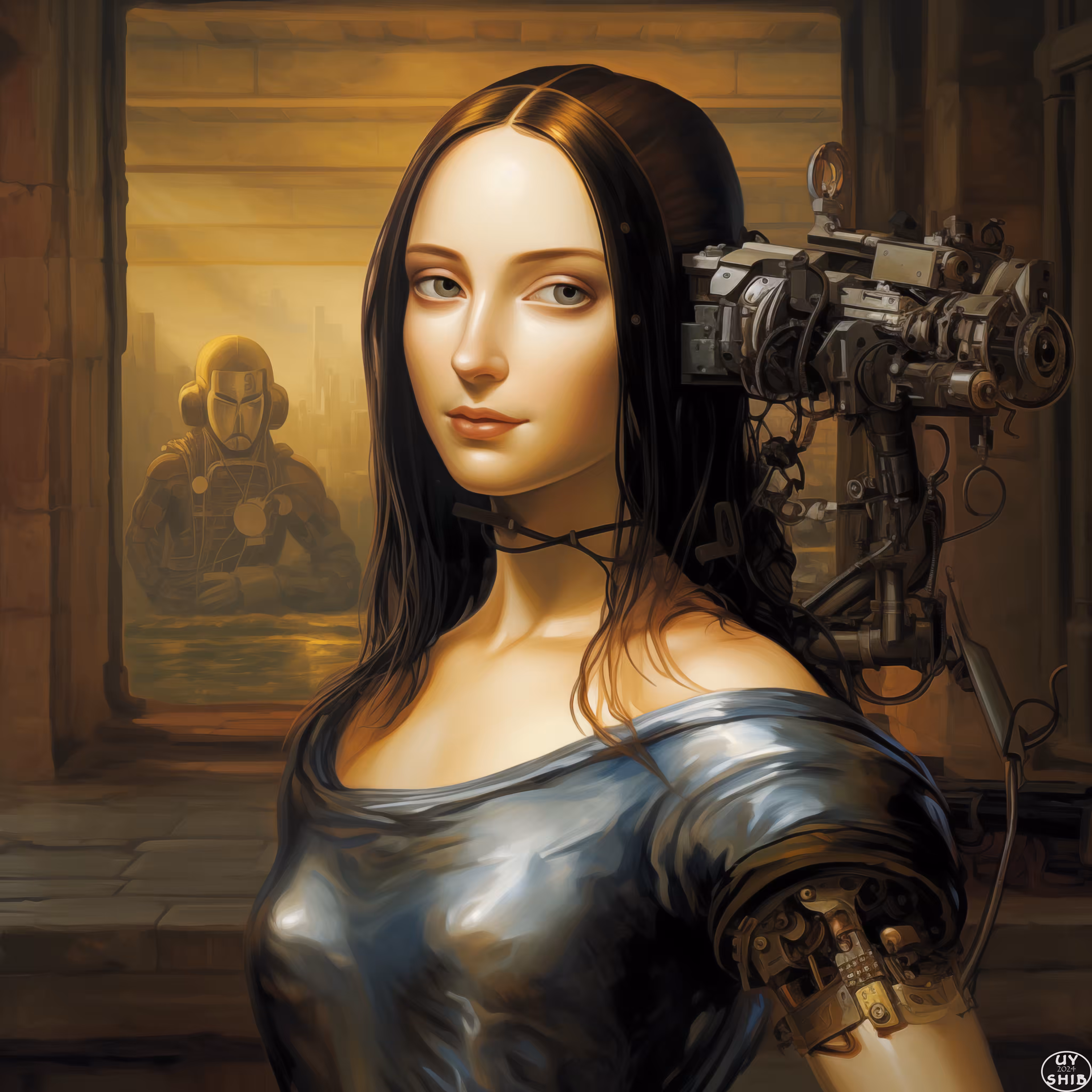 Mona Lisa in the Matrix.