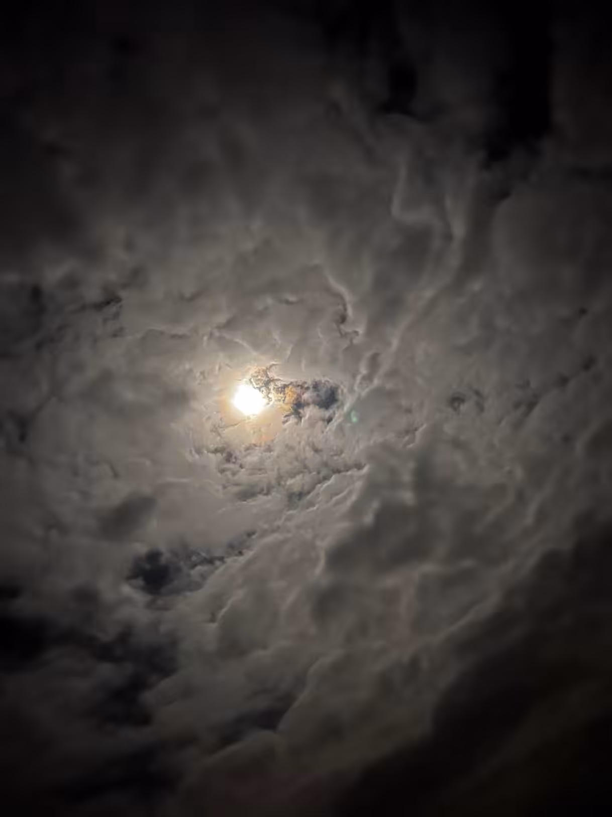 Moon in the clouds