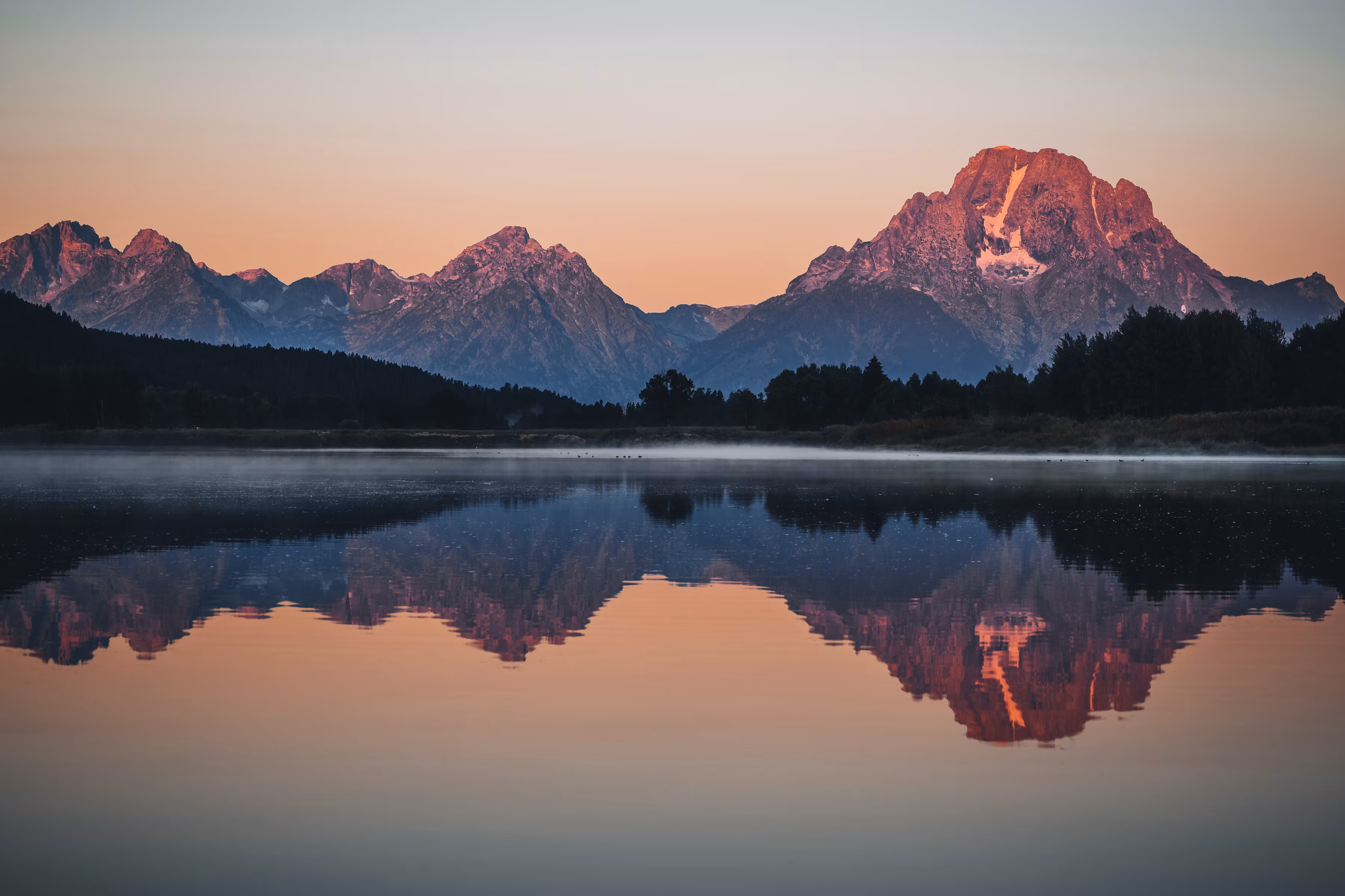 First Light on the Tetons