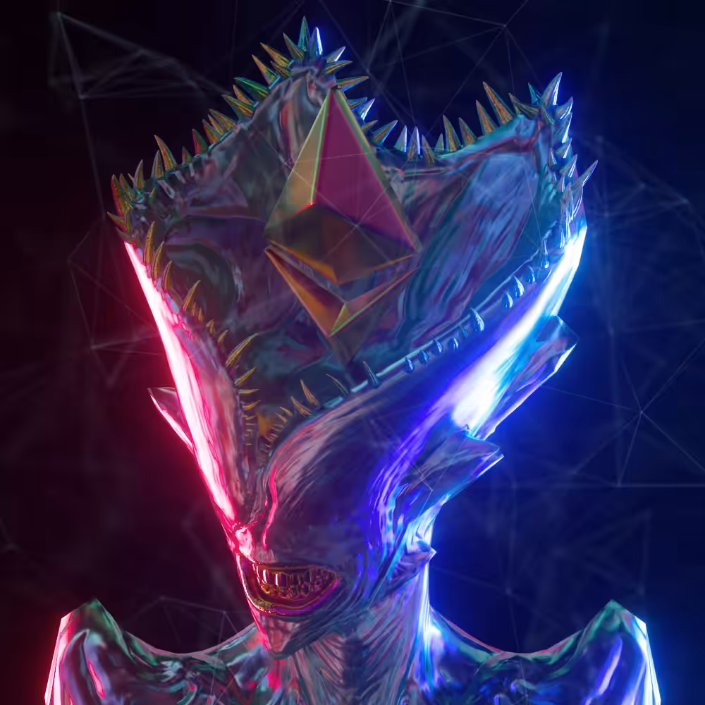 Digital Neonpunk CryptoGod - The Ezekiel