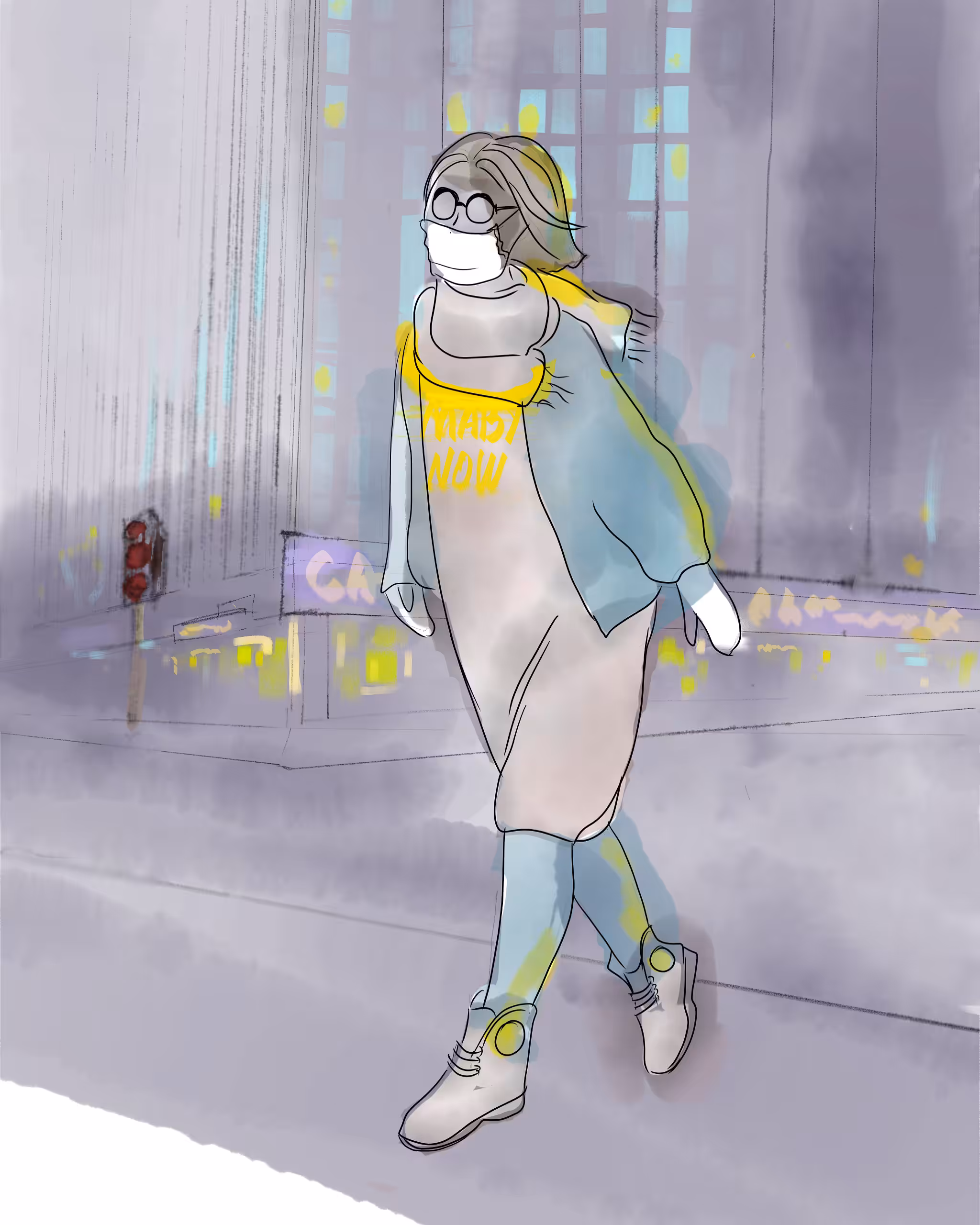 the girl in hurry