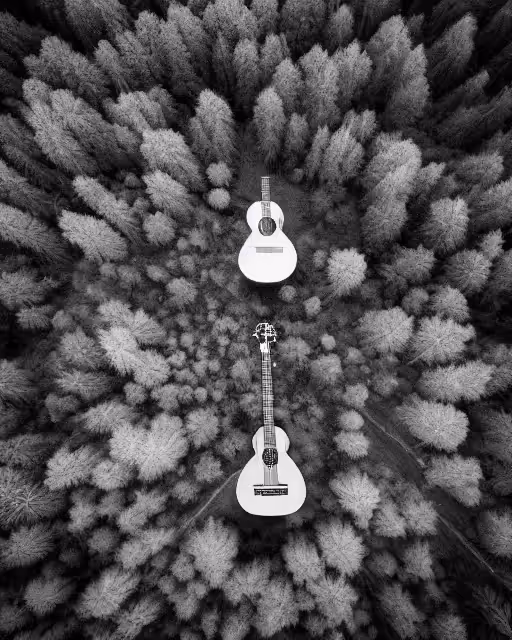 guitars into the forest 