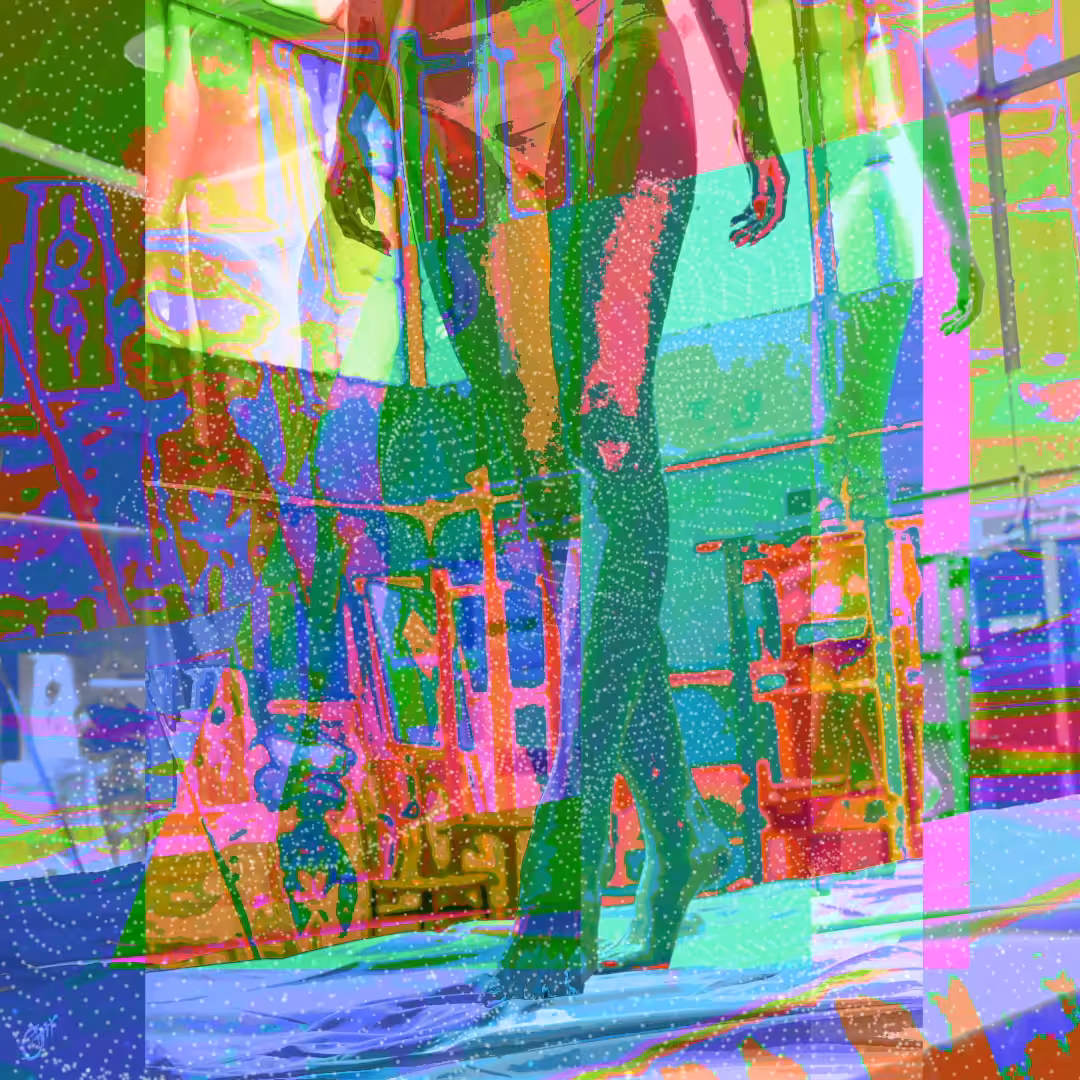 The painter dances in her imagination