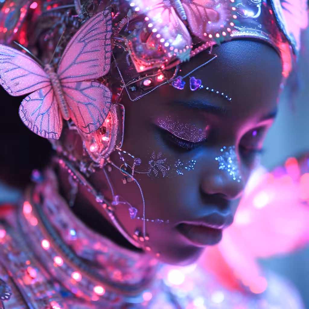 Pink butterfly muse