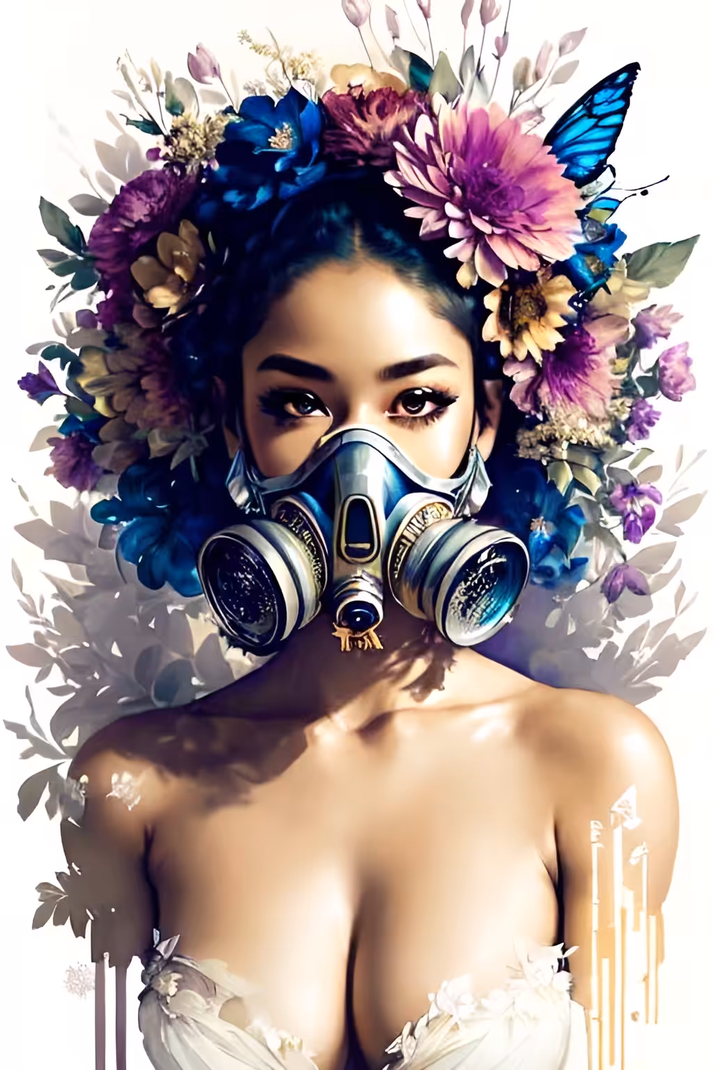 Girl and toxic planet 