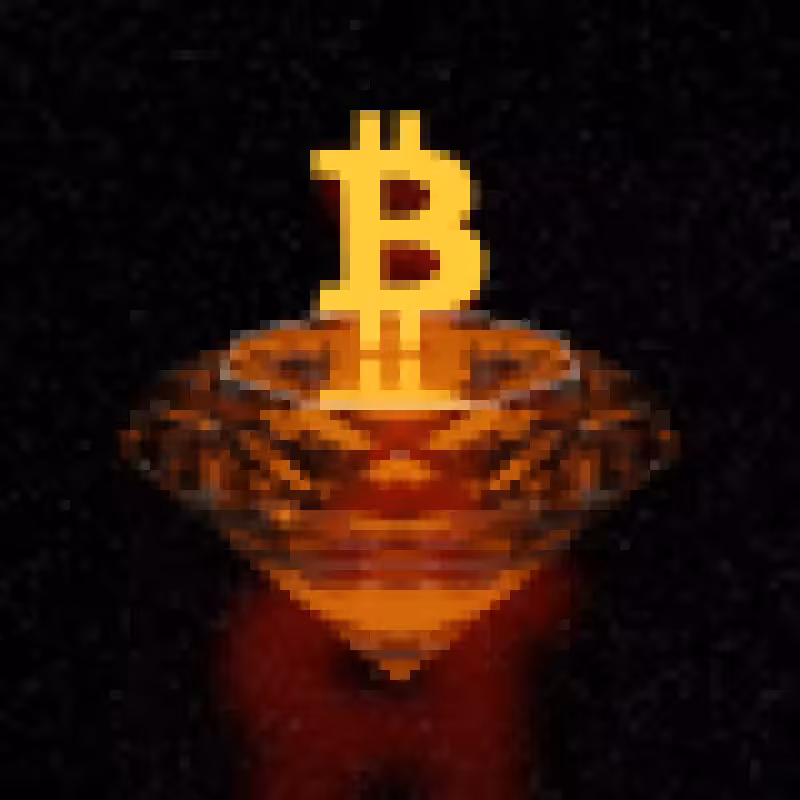 Crypto Space Gems - 02 - BTC (pixelated)