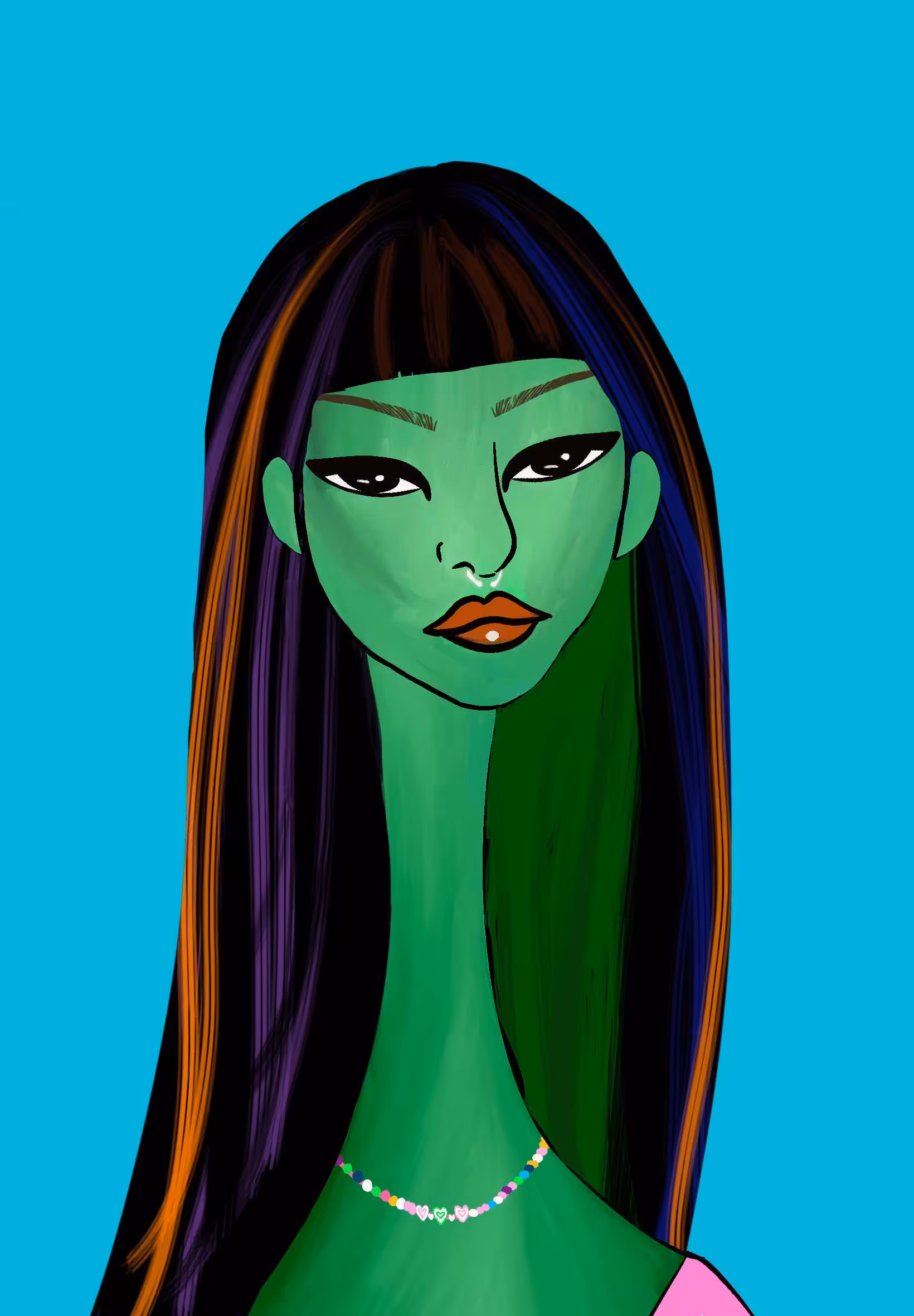 Long Neckie Lady #415