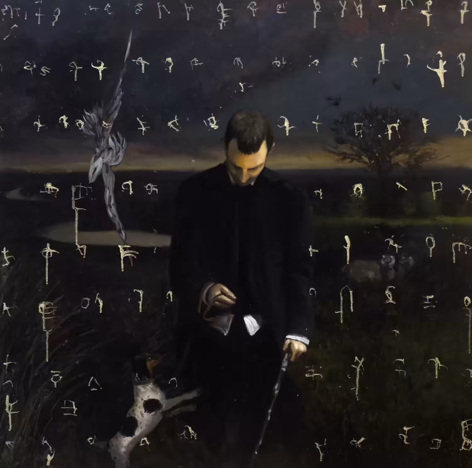 Night bird ~ "Revivere" oil painting 