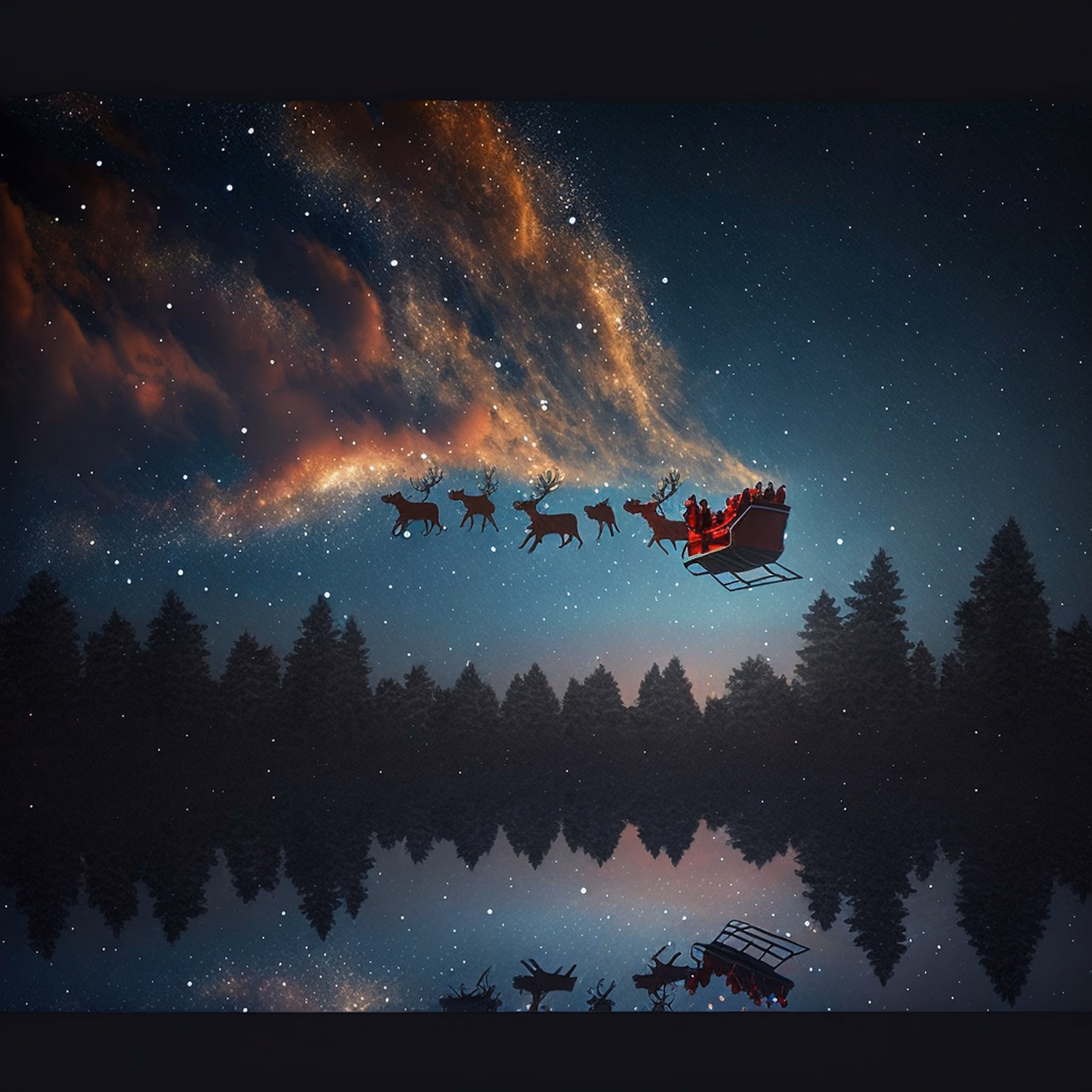 1/1 Santa's Sleigh NFT Image by Sollog Adoni