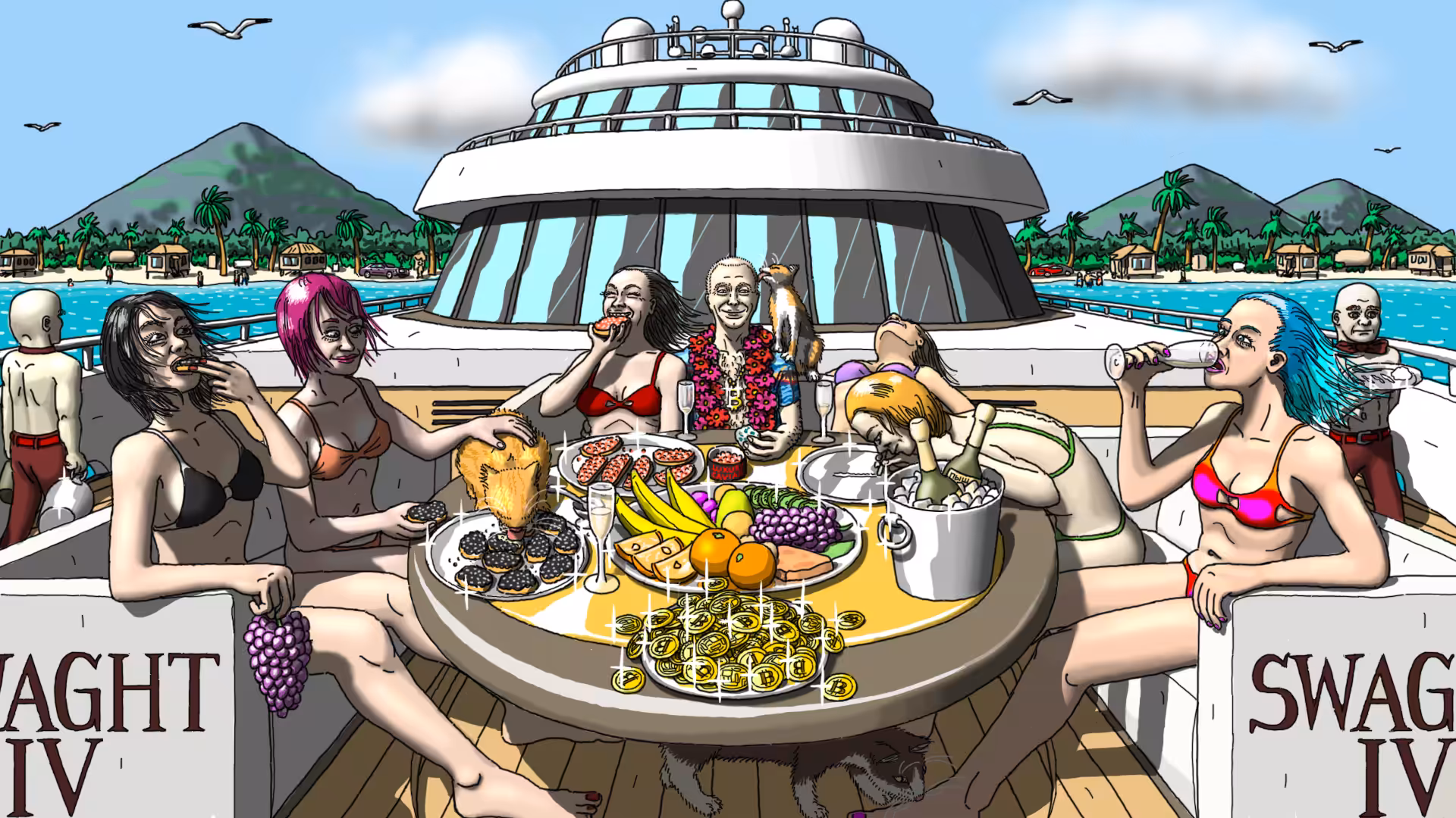 Tray of Bitcoins