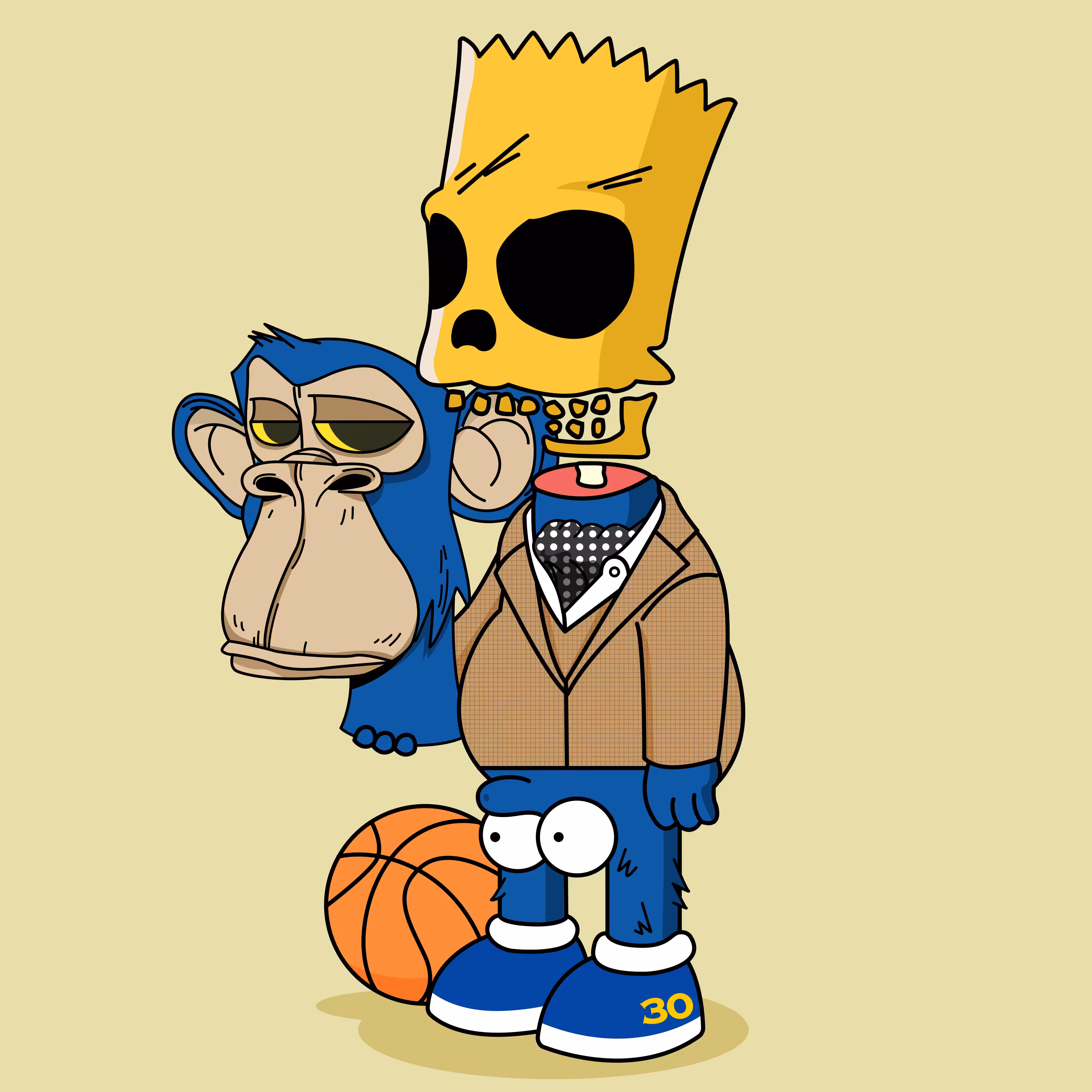 Unmasked Golden Shooter ApeBalls #229