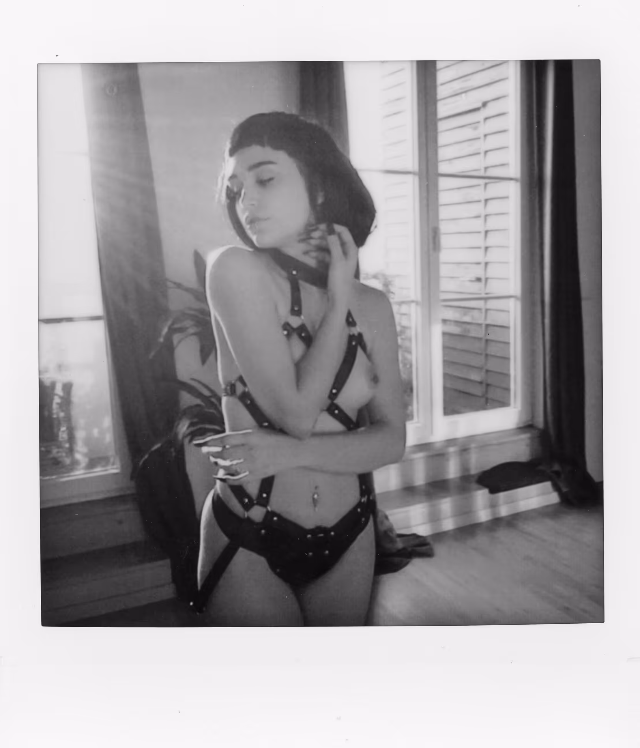 Noir harness nude instax square expired 