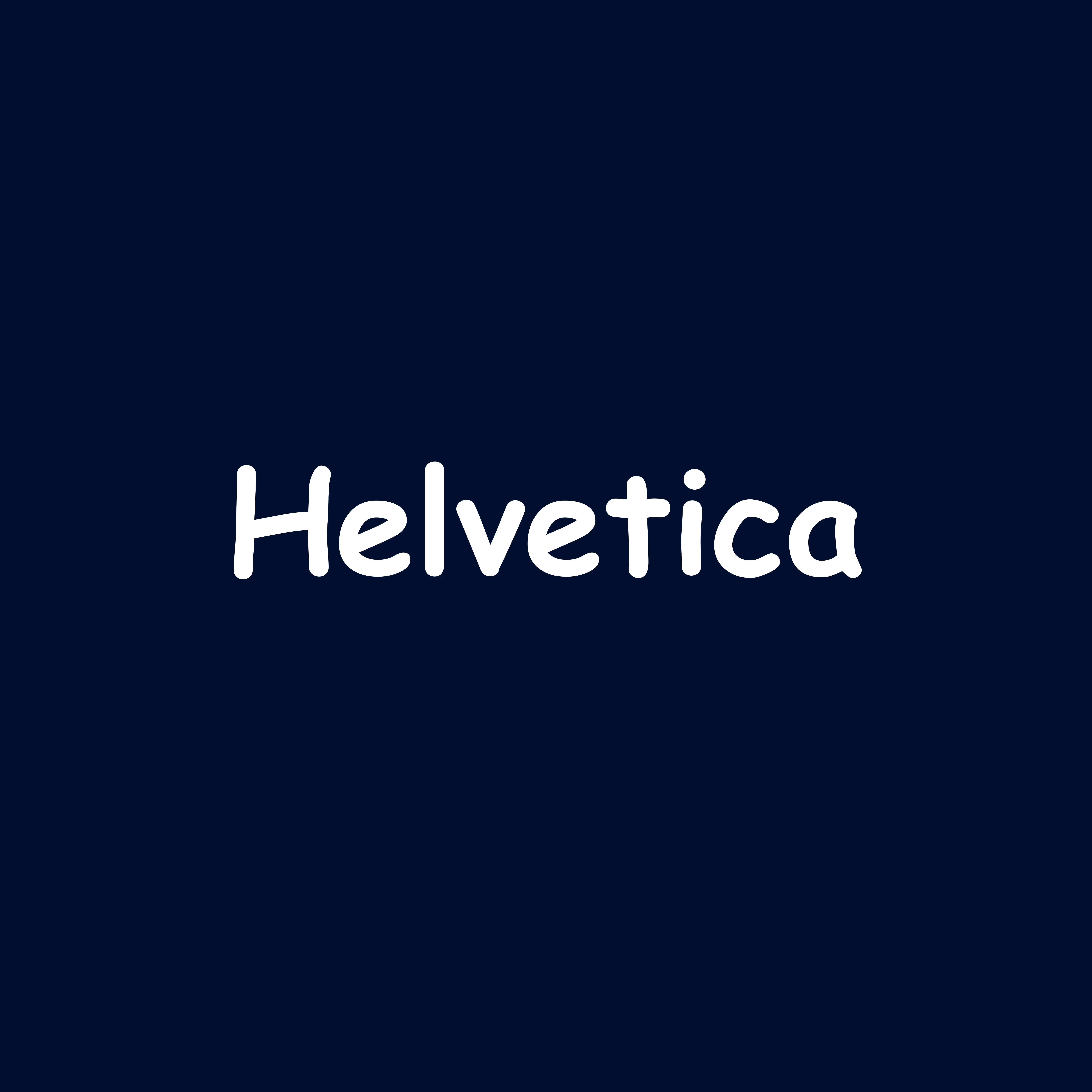Helvetica in Comic Sans