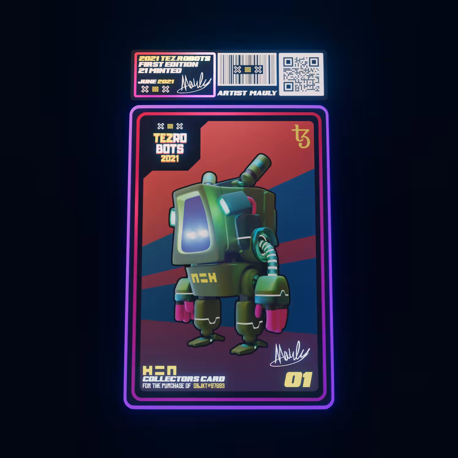 Tezrobots Collectors Card [01][First Edition]