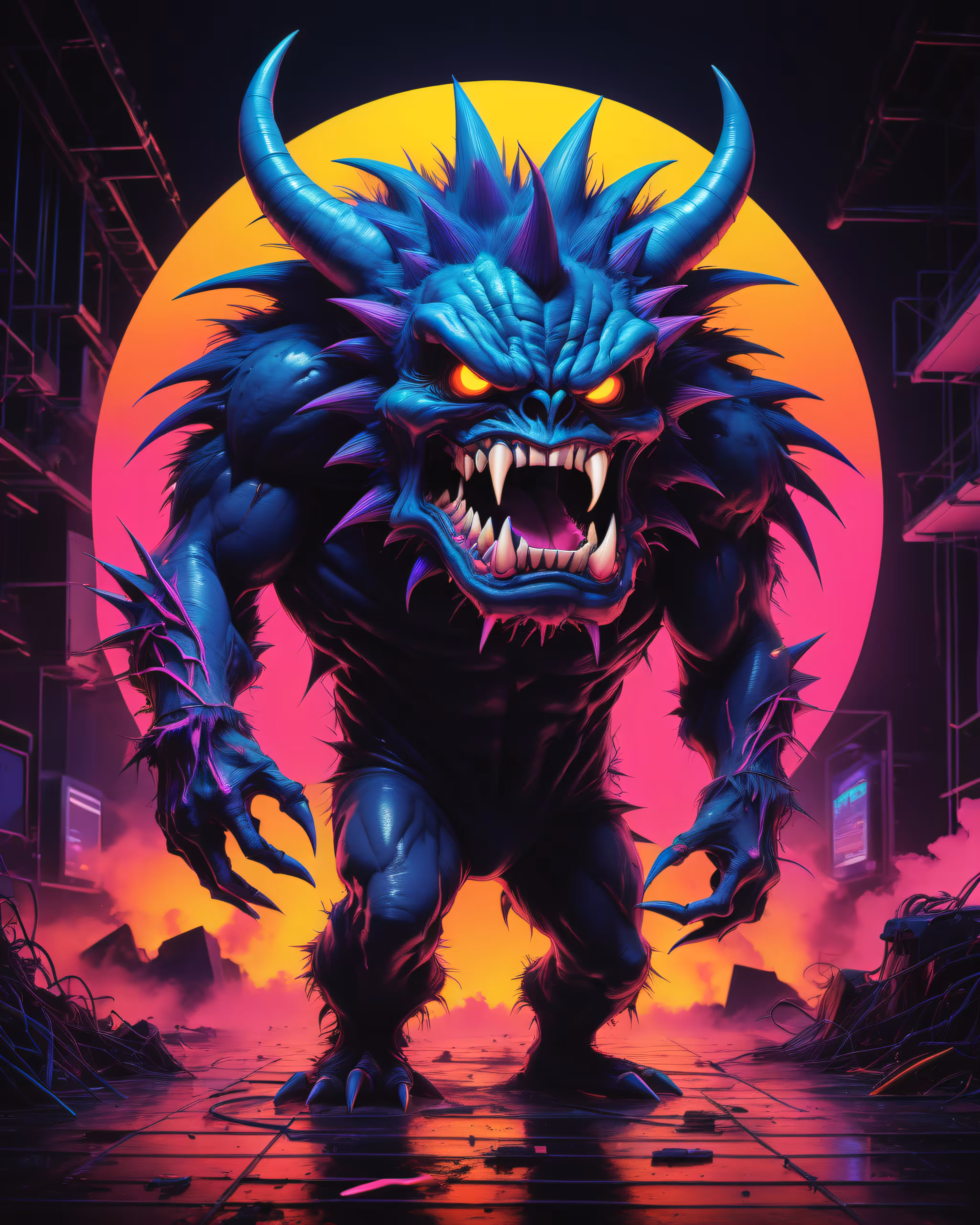 Synthwave Monster #7