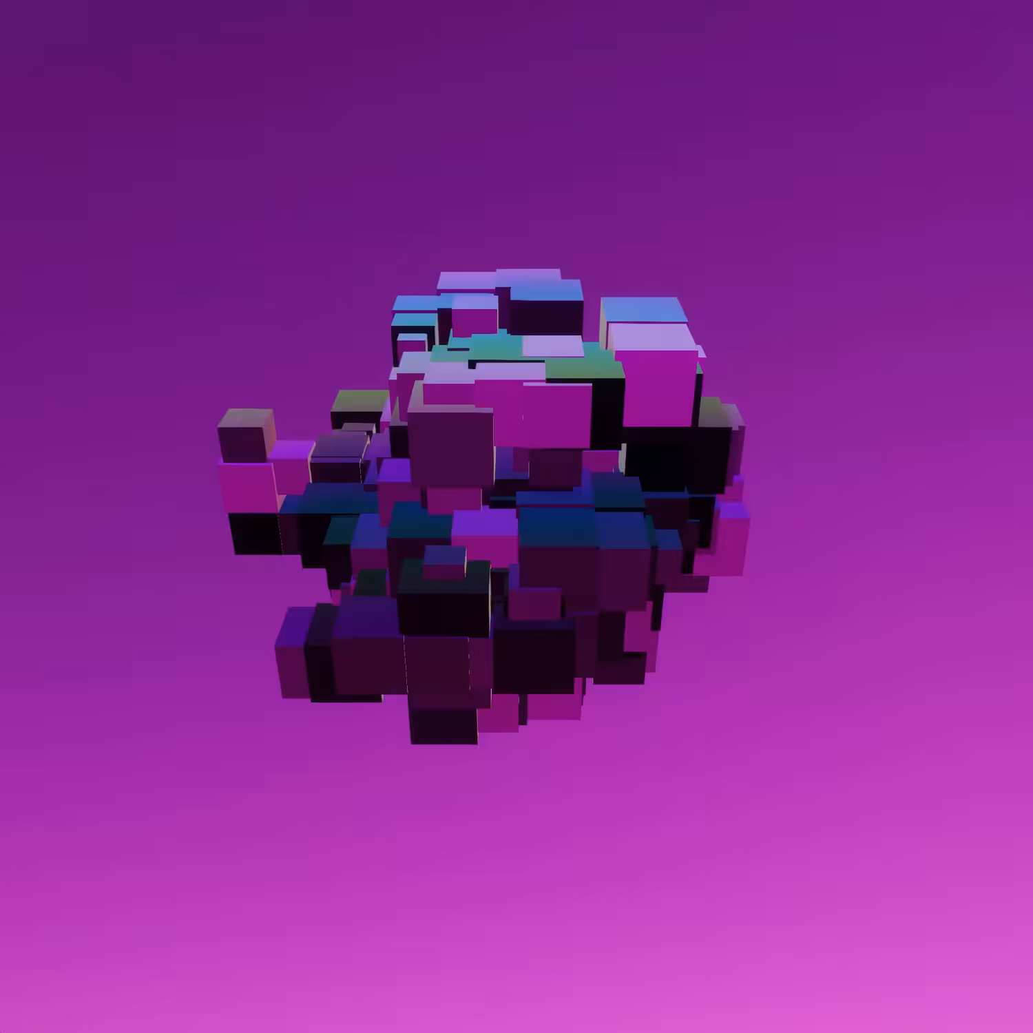 Iridescent Cubes #0017