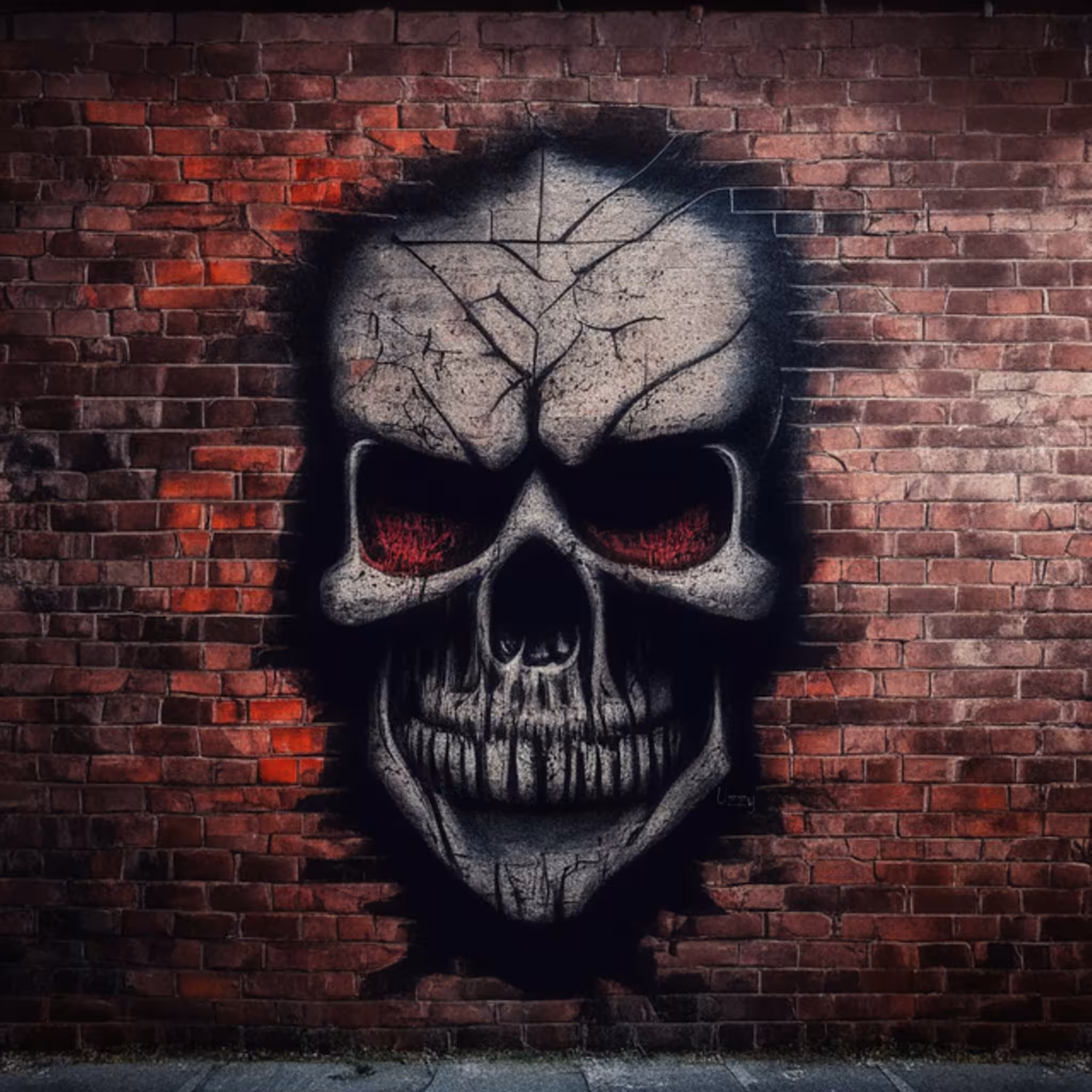 Skull graffiti #6