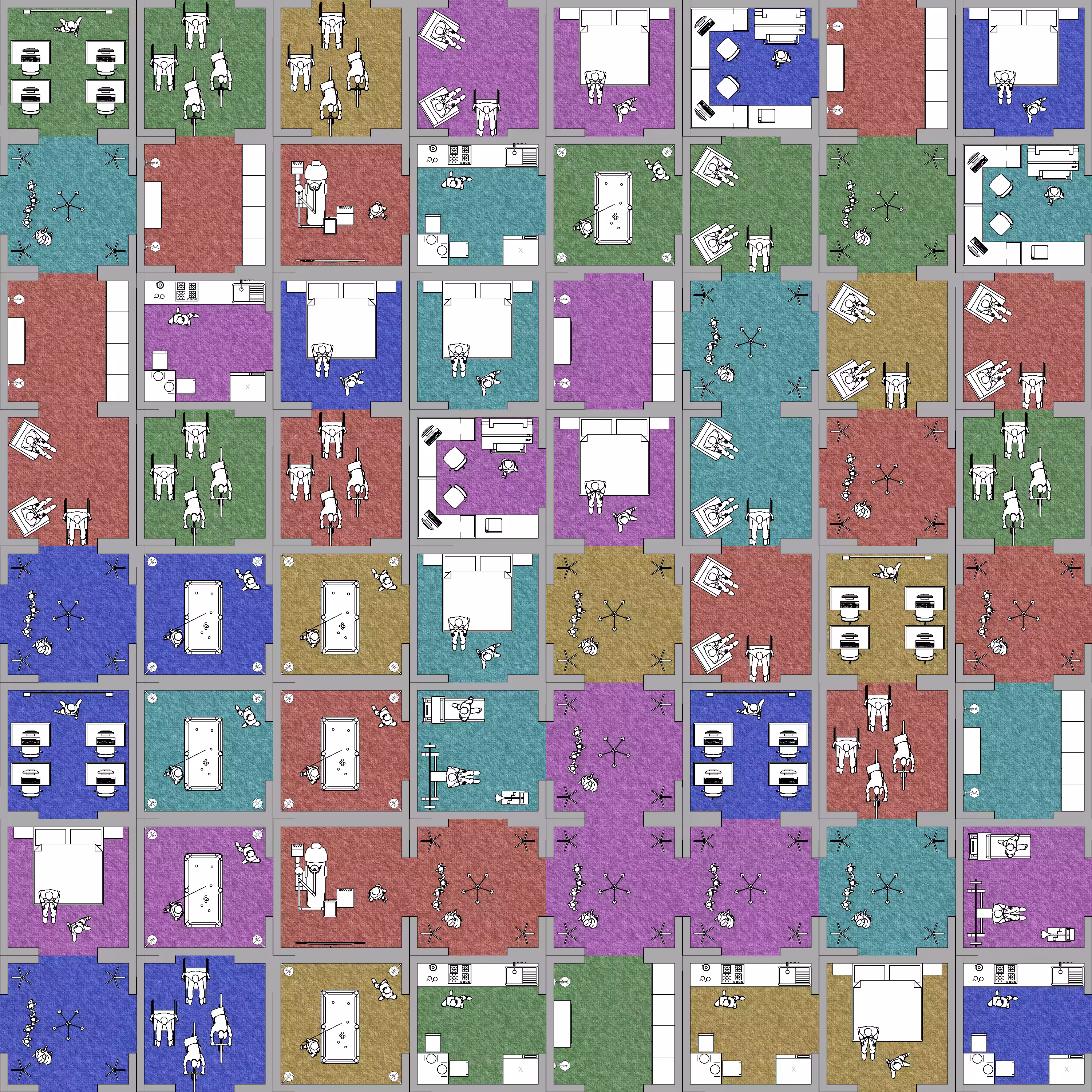 Harlequin block building #24
