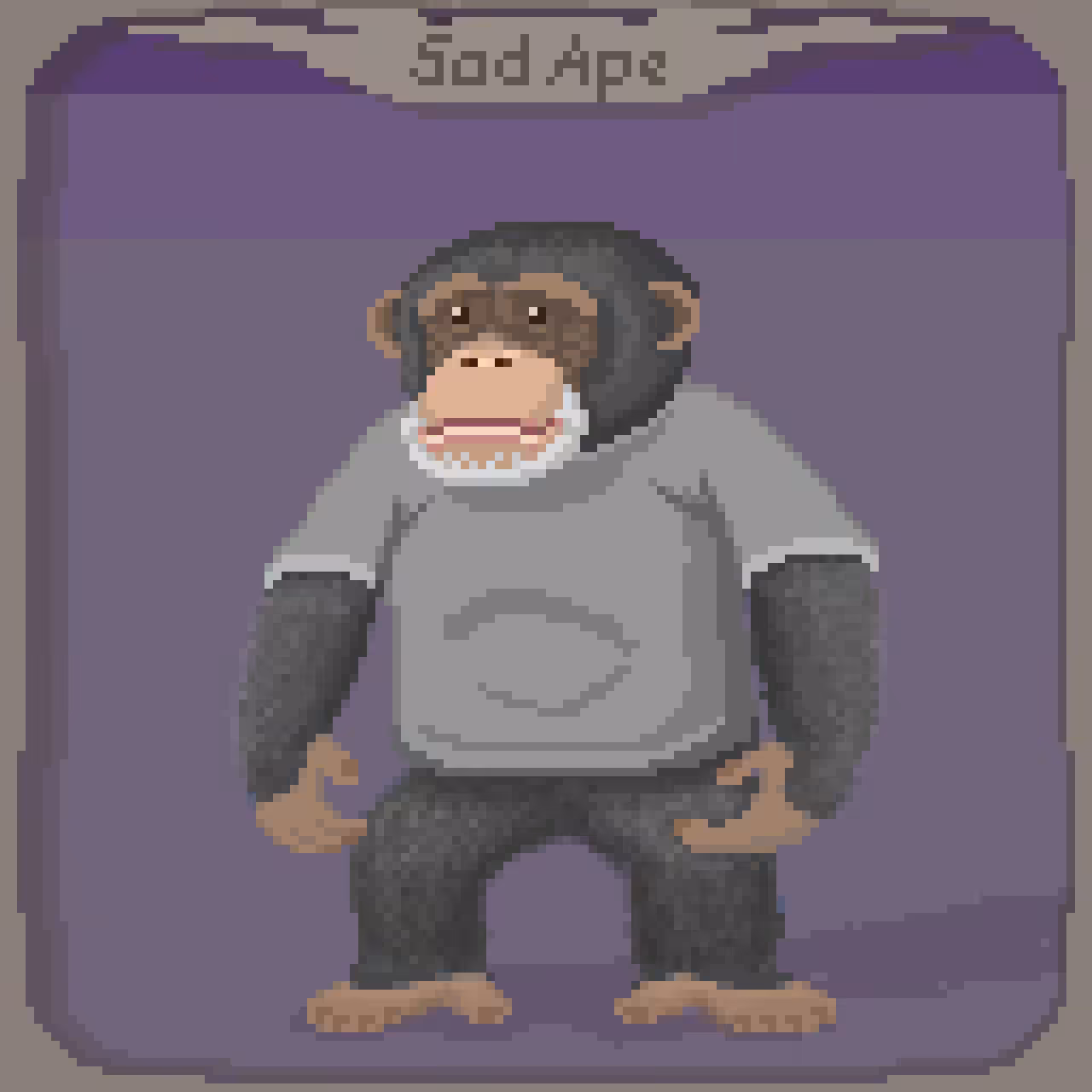 Gray Sad Ape