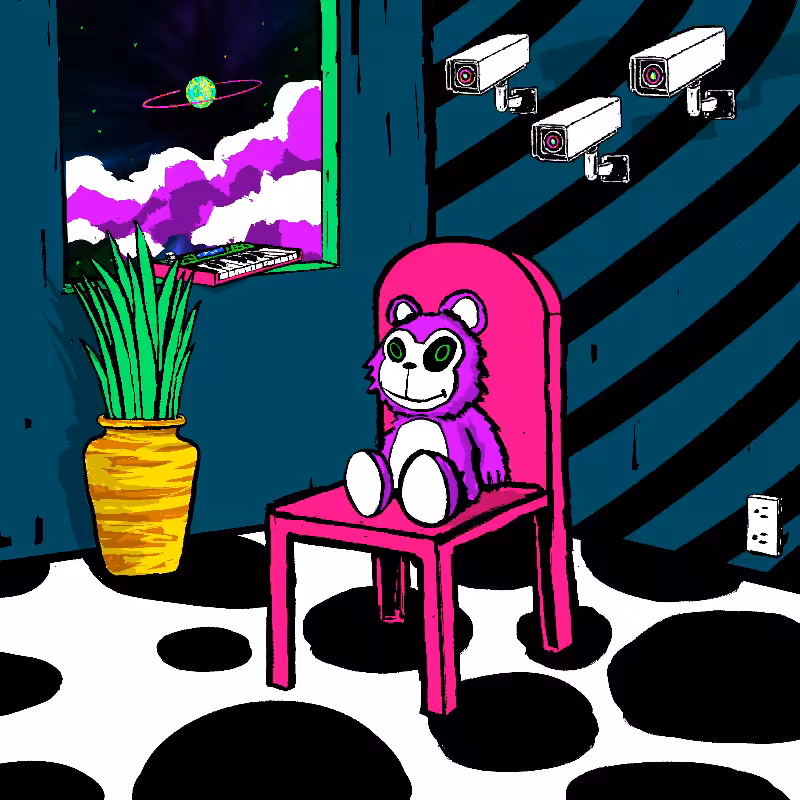 pink chair in the blue room #53